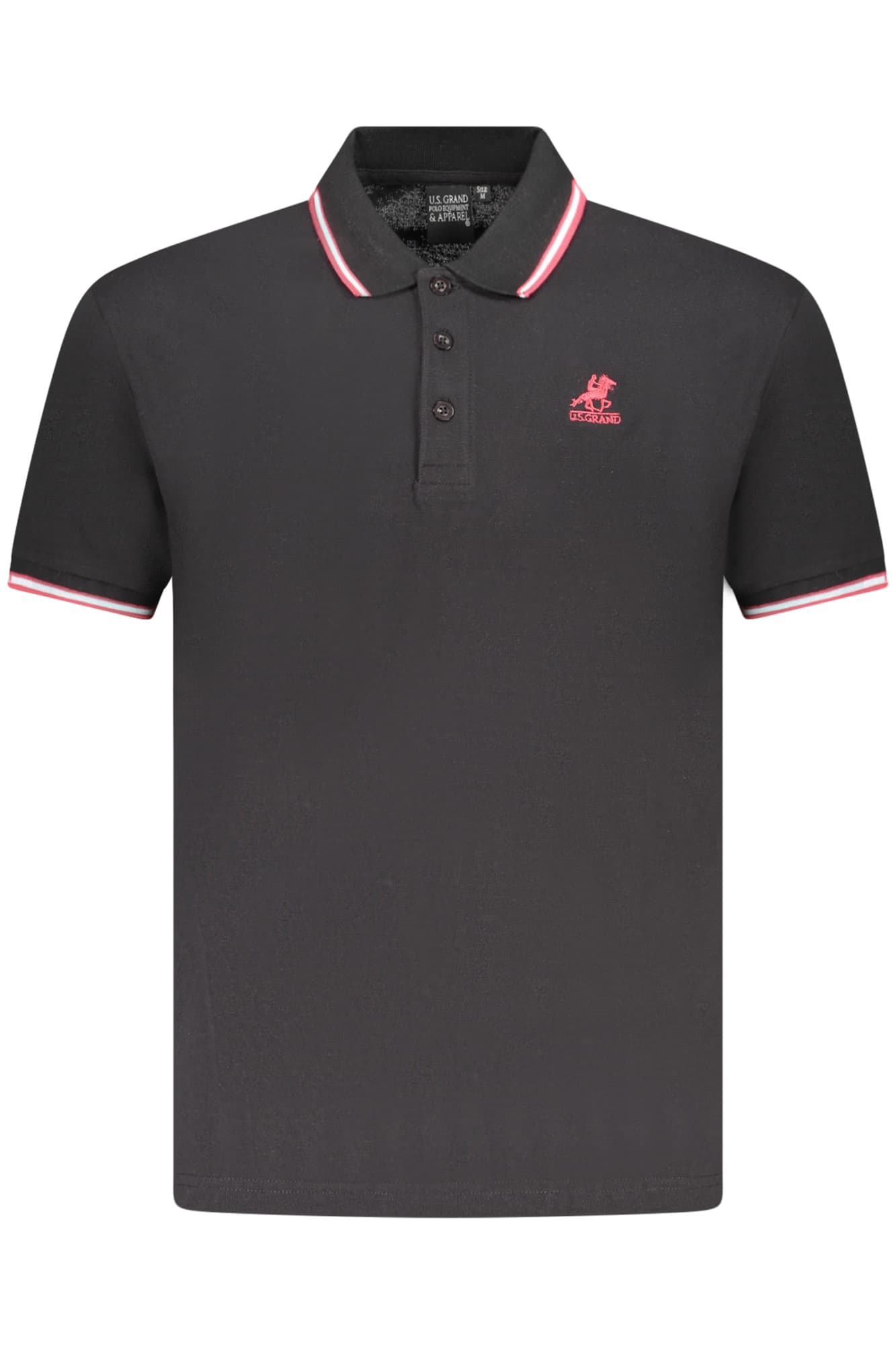 U.S. GRAND POLO MANICHE CORTE UOMO NERO - Immagine 1