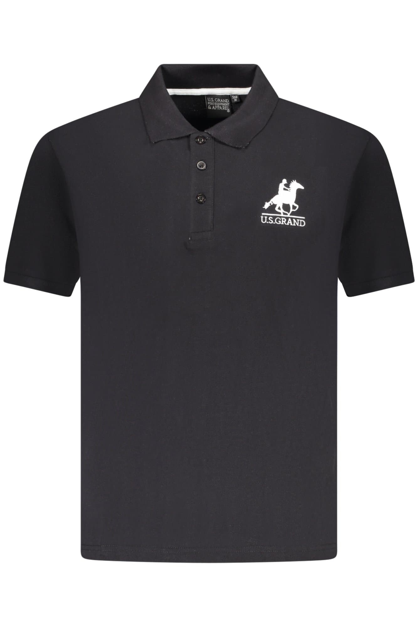 U.S. GRAND POLO MANICHE CORTE UOMO NERO - Immagine 1