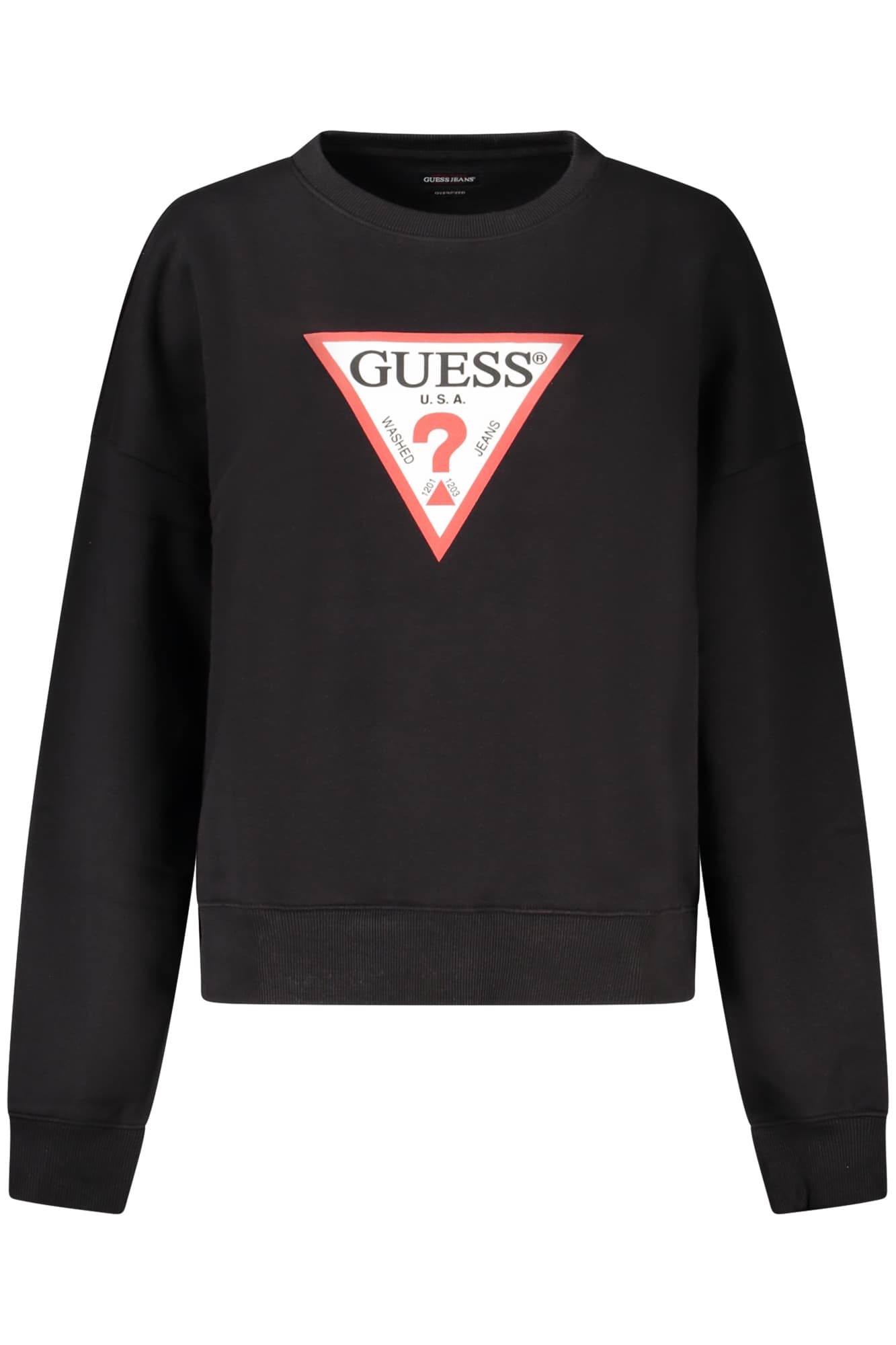GUESS JEANS FELPA SENZA ZIP DONNA NERO - Immagine 1