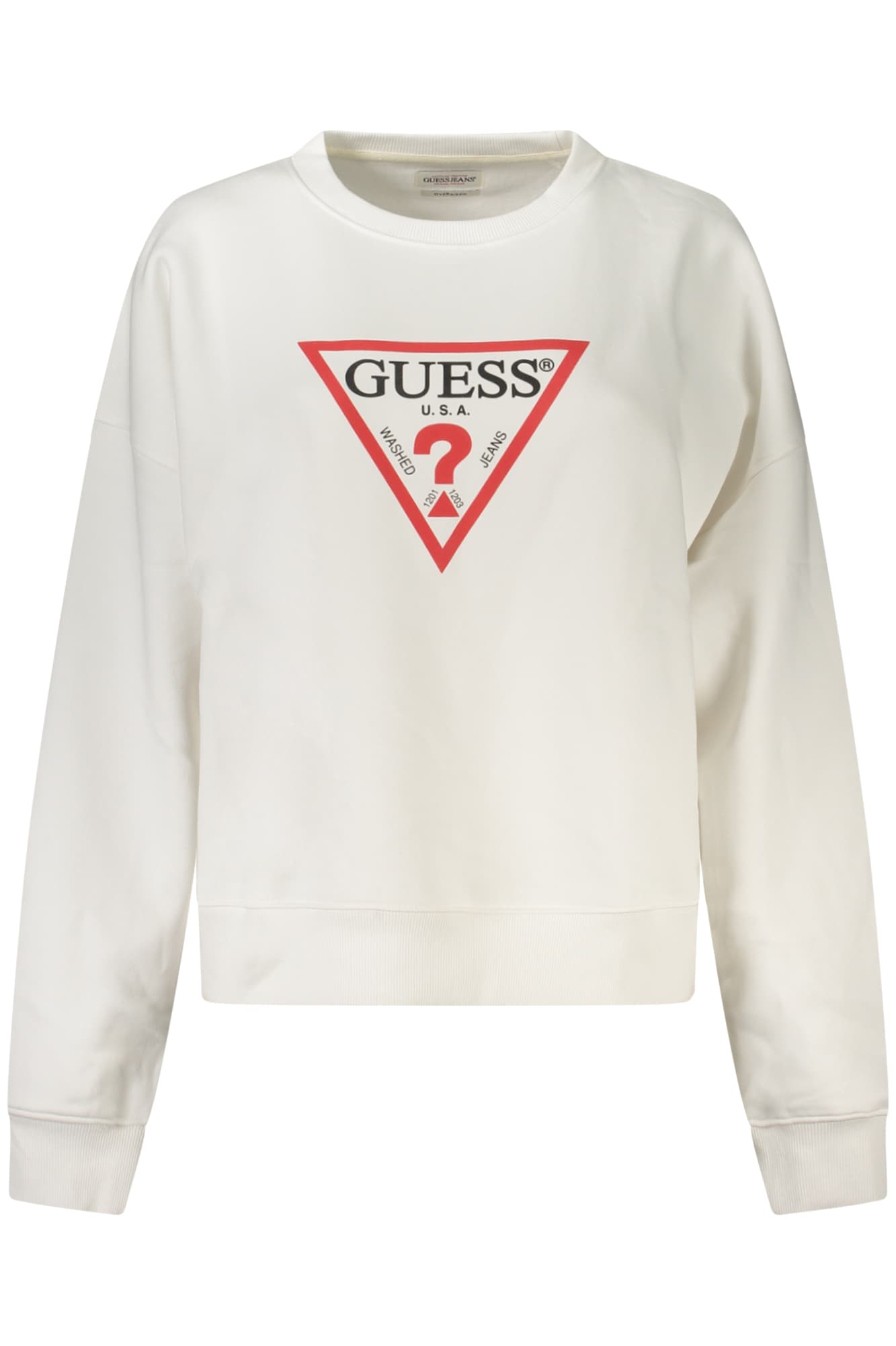 GUESS JEANS FELPA SENZA ZIP DONNA BIANCO - Immagine 1