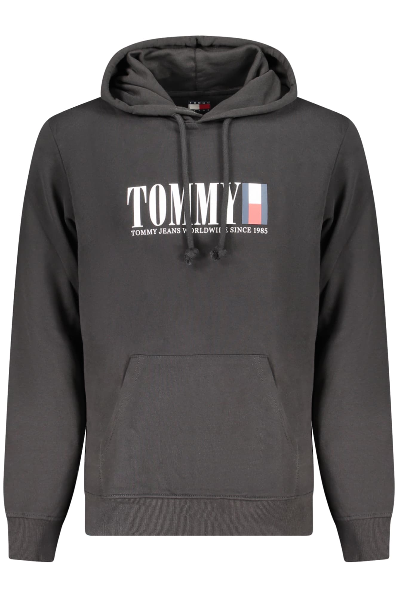 TOMMY HILFIGER FELPA SENZA ZIP UOMO NERO - Immagine 1
