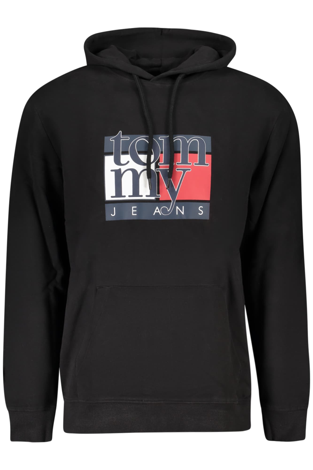 TOMMY HILFIGER FELPA SENZA ZIP UOMO NERO - Immagine 1