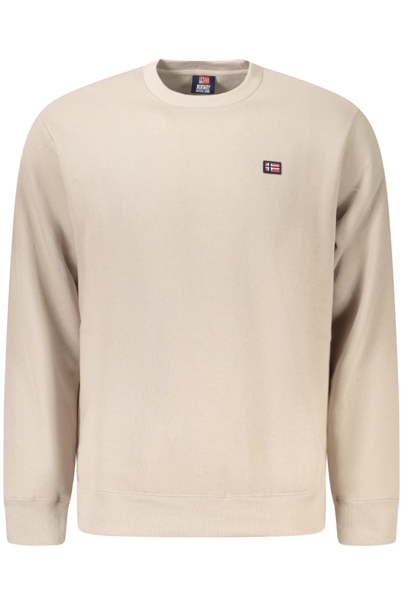 NORWAY 1963 FELPA SENZA ZIP UOMO BEIGE - Immagine 1