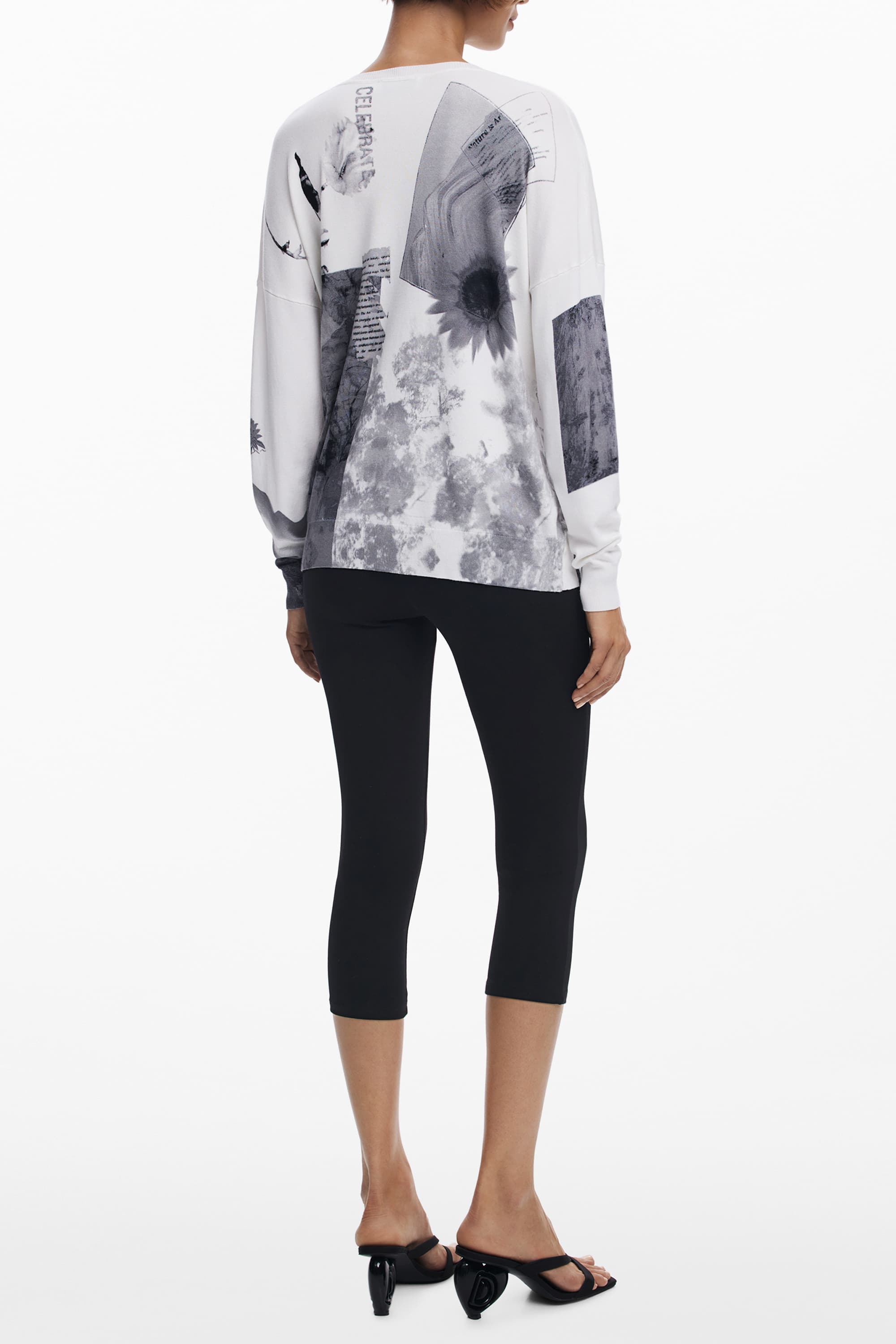 DESIGUAL MAGLIA DONNA BIANCO - Miniatura 2