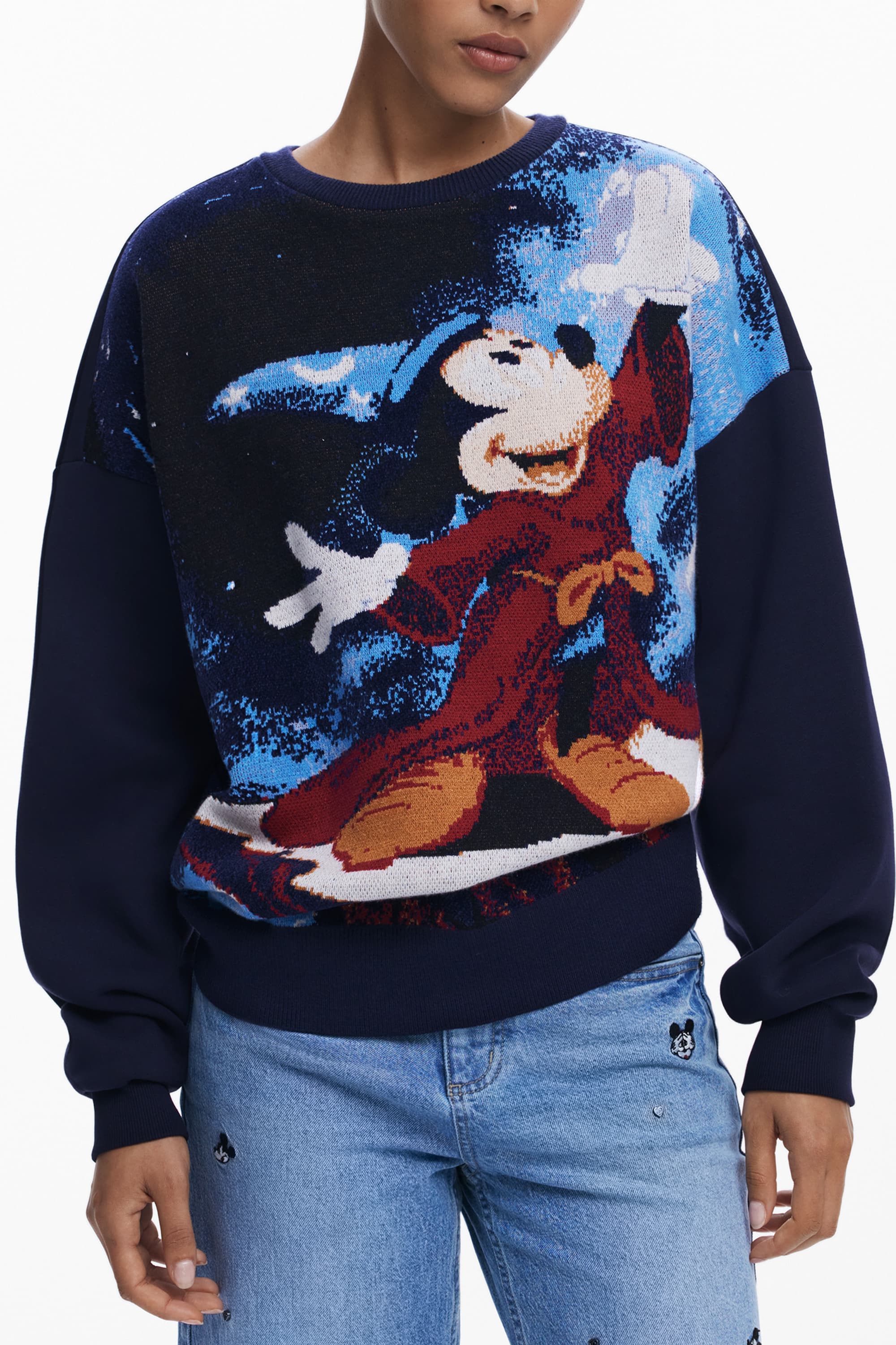 DESIGUAL FELPA SENZA ZIP DONNA BLU - Immagine principale