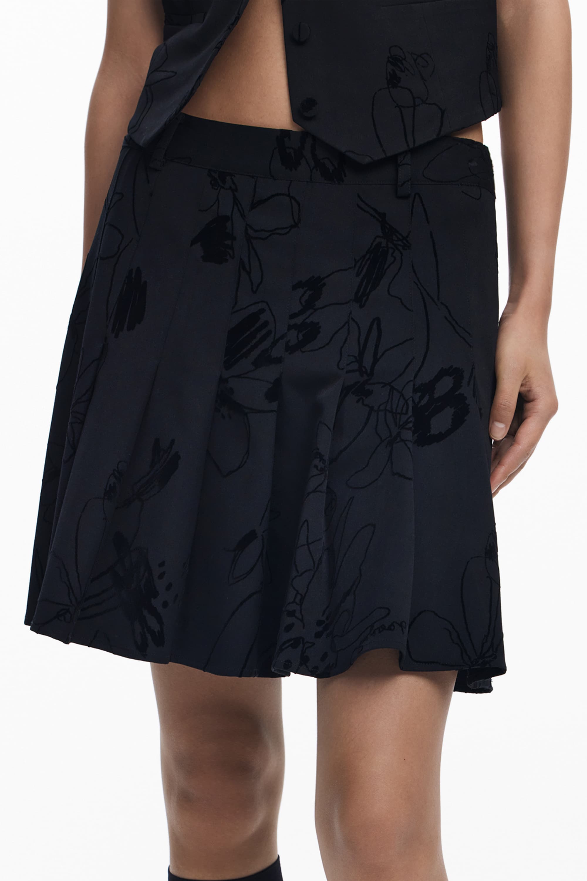 DESIGUAL GONNA CORTA DONNA NERO - Immagine principale