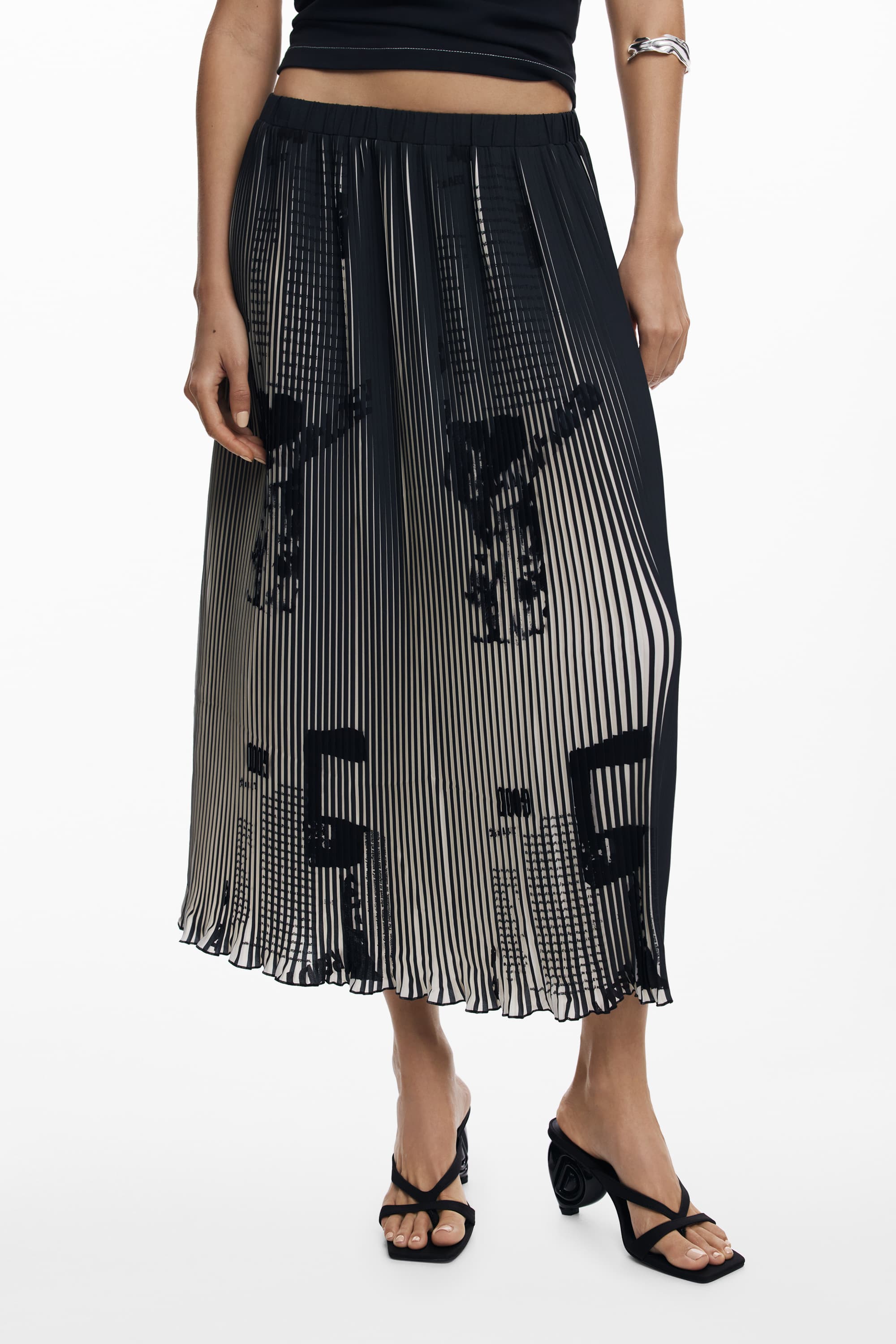 DESIGUAL GONNA LUNGA DONNA NERO - Immagine principale