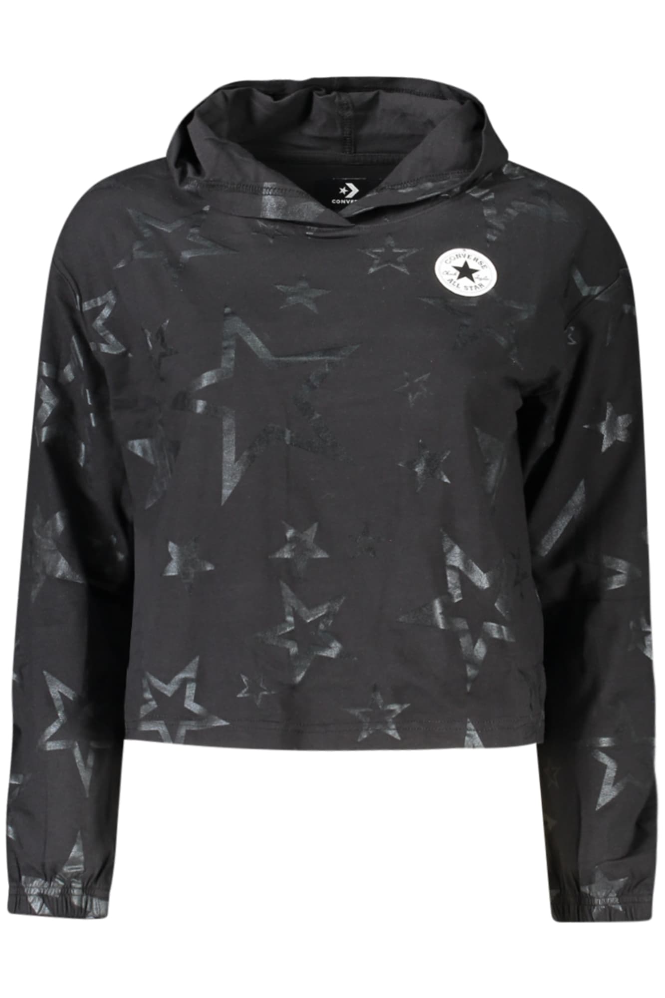 CONVERSE T-SHIRT MANICHE LUNGHE BAMBINA NERO