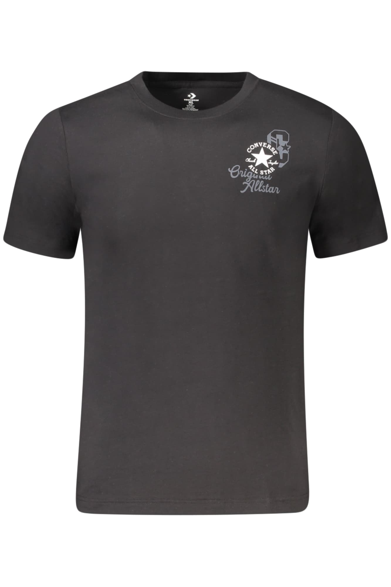 CONVERSE T-SHIRT MANICHE CORTE BAMBINO NERO