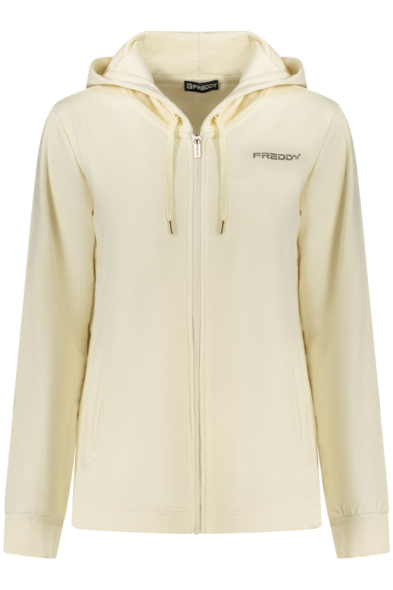 FREDDY FELPA CON ZIP DONNA BIANCO - Immagine principale