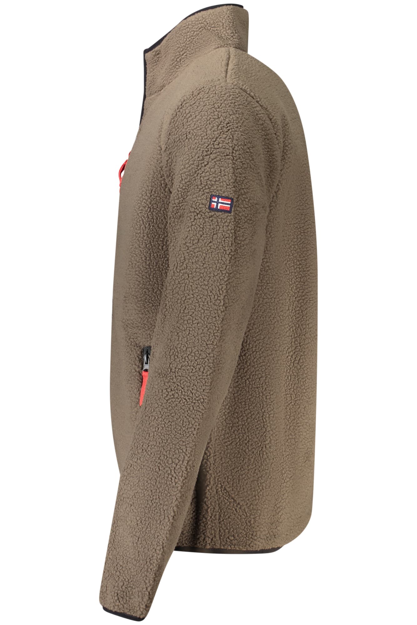 NORWAY 1963 FELPA CON ZIP UOMO MARRONE - Miniatura 3