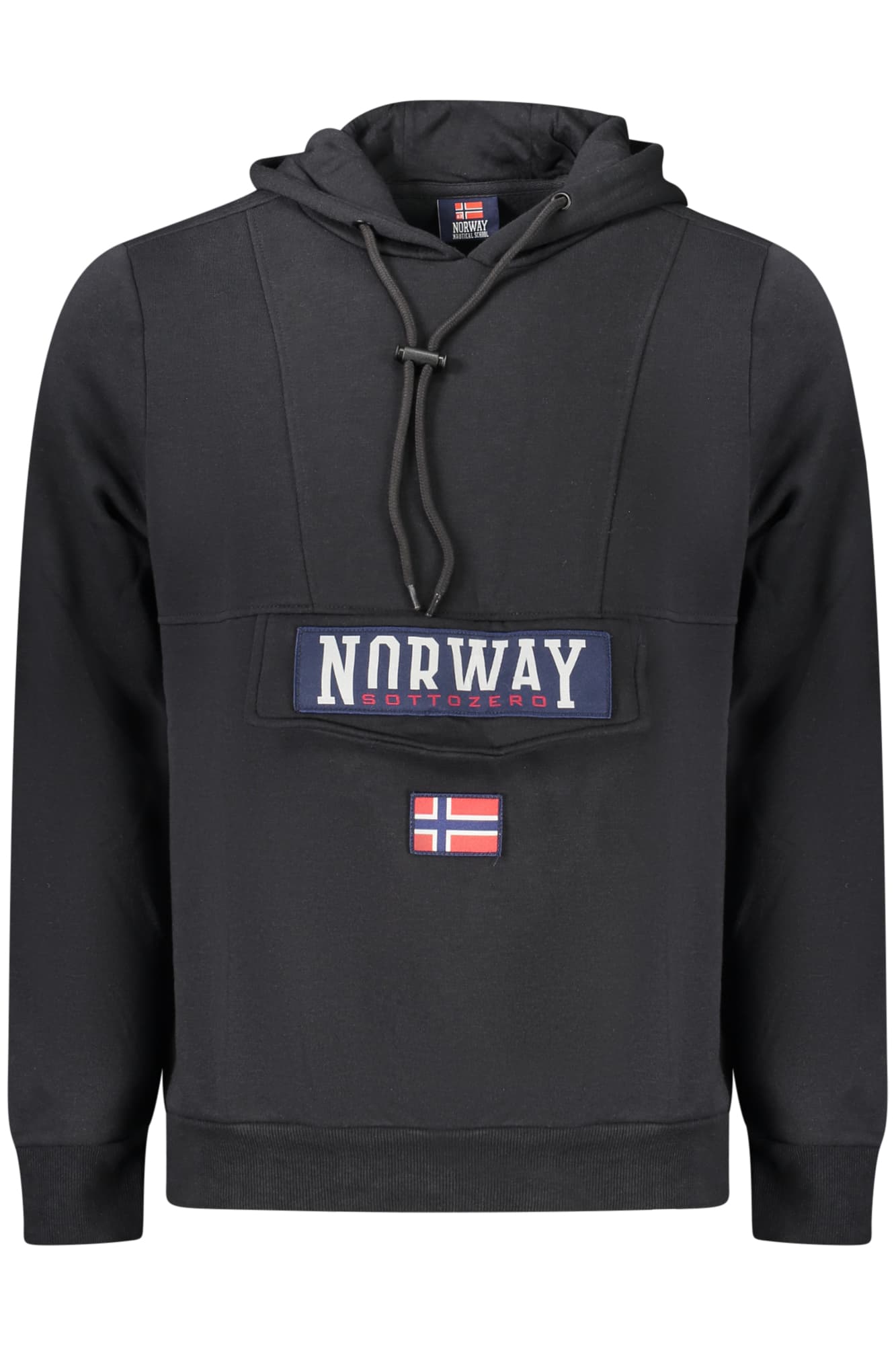 NORWAY 1963 FELPA SENZA ZIP UOMO NERO - Immagine 1