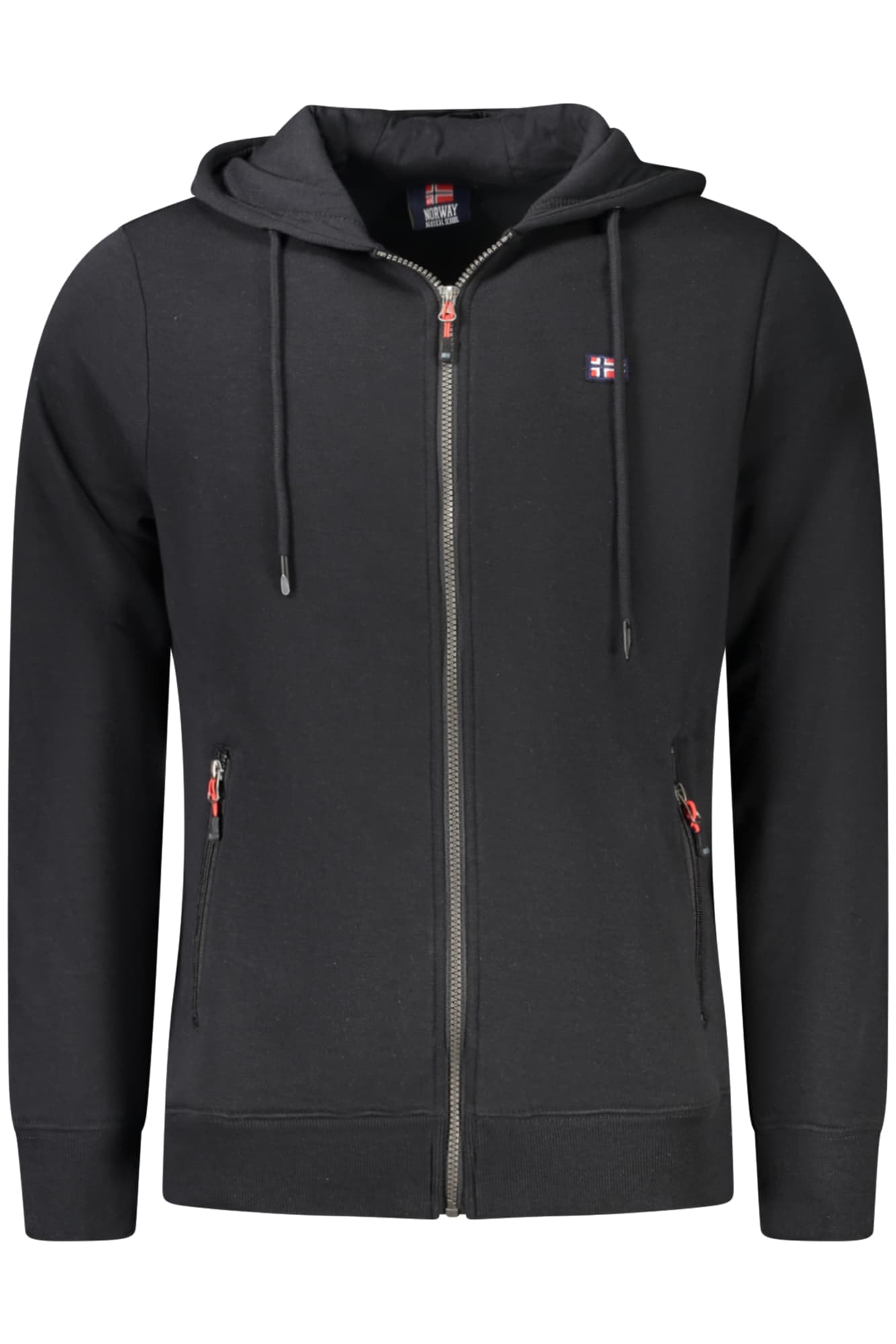 NORWAY 1963 FELPA CON ZIP UOMO NERO - Immagine 1