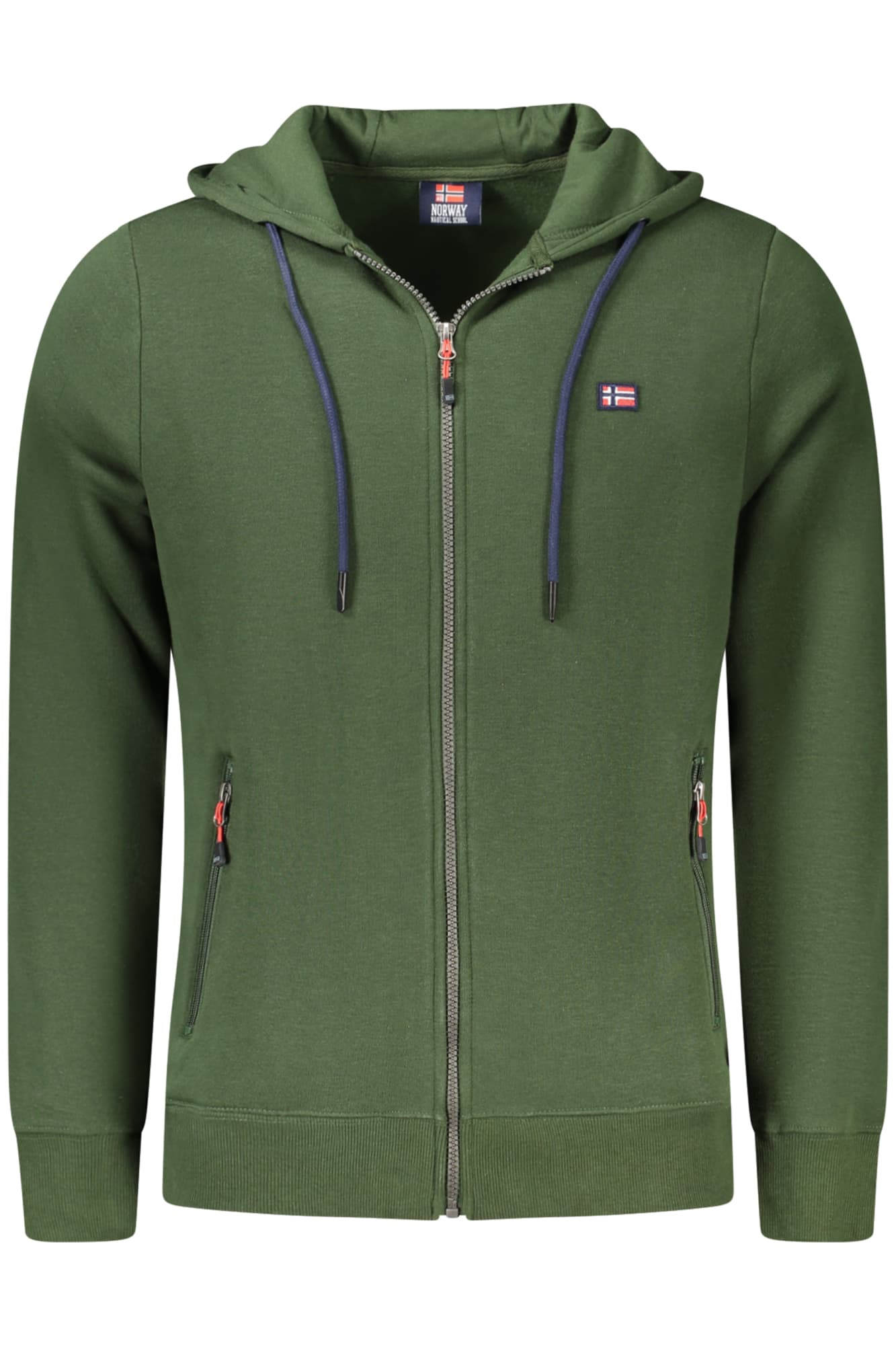 NORWAY 1963 FELPA CON ZIP UOMO VERDE - Immagine 1