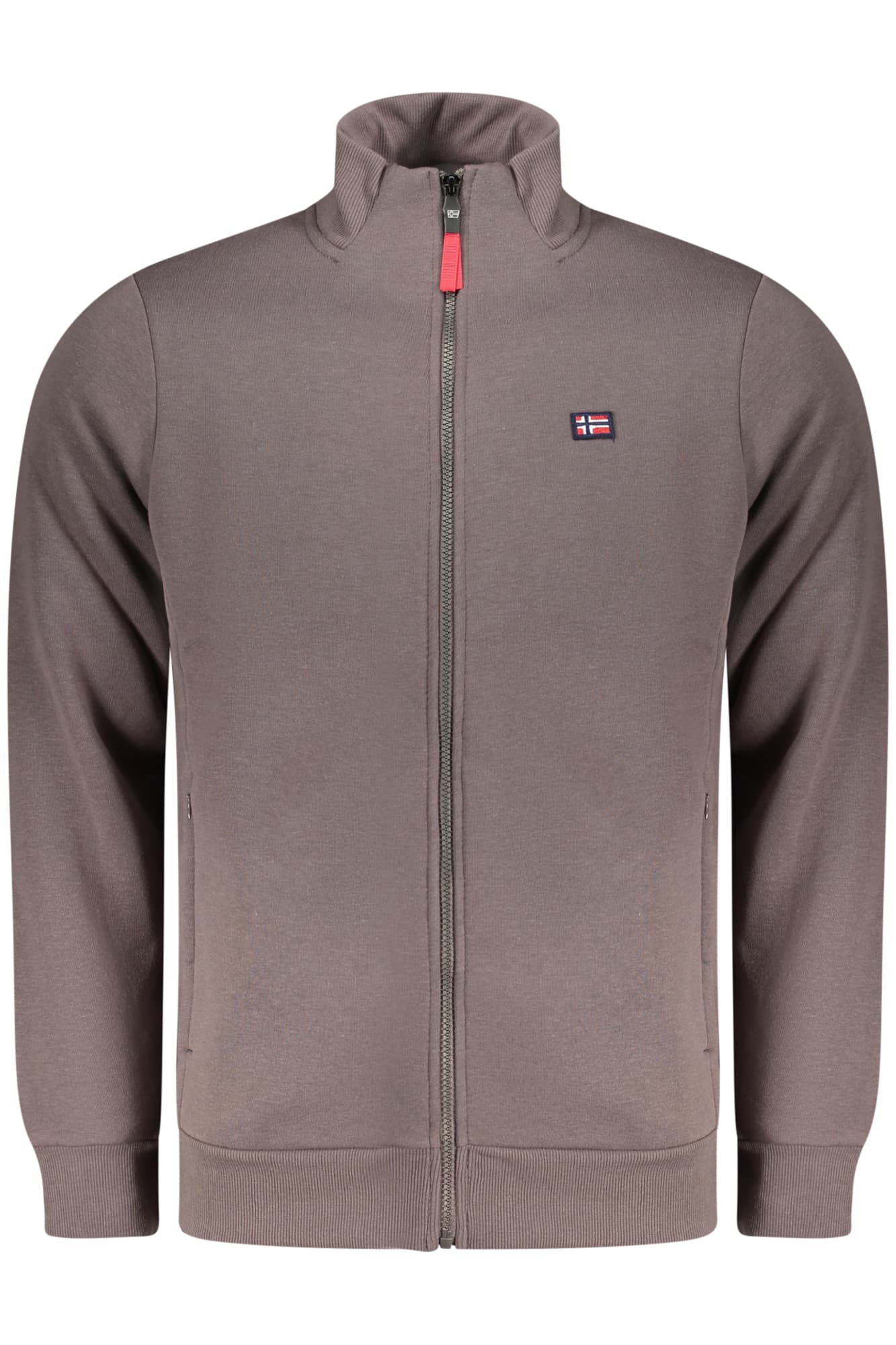 NORWAY 1963 FELPA CON ZIP UOMO MARRONE - Immagine 1
