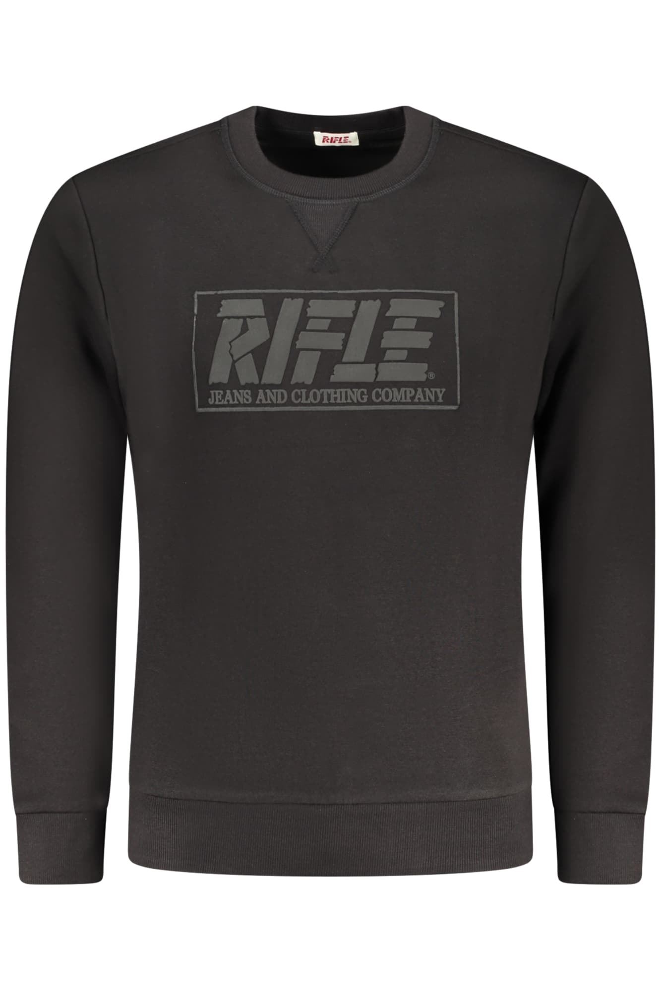 RIFLE FELPA SENZA ZIP UOMO NERO - Immagine principale