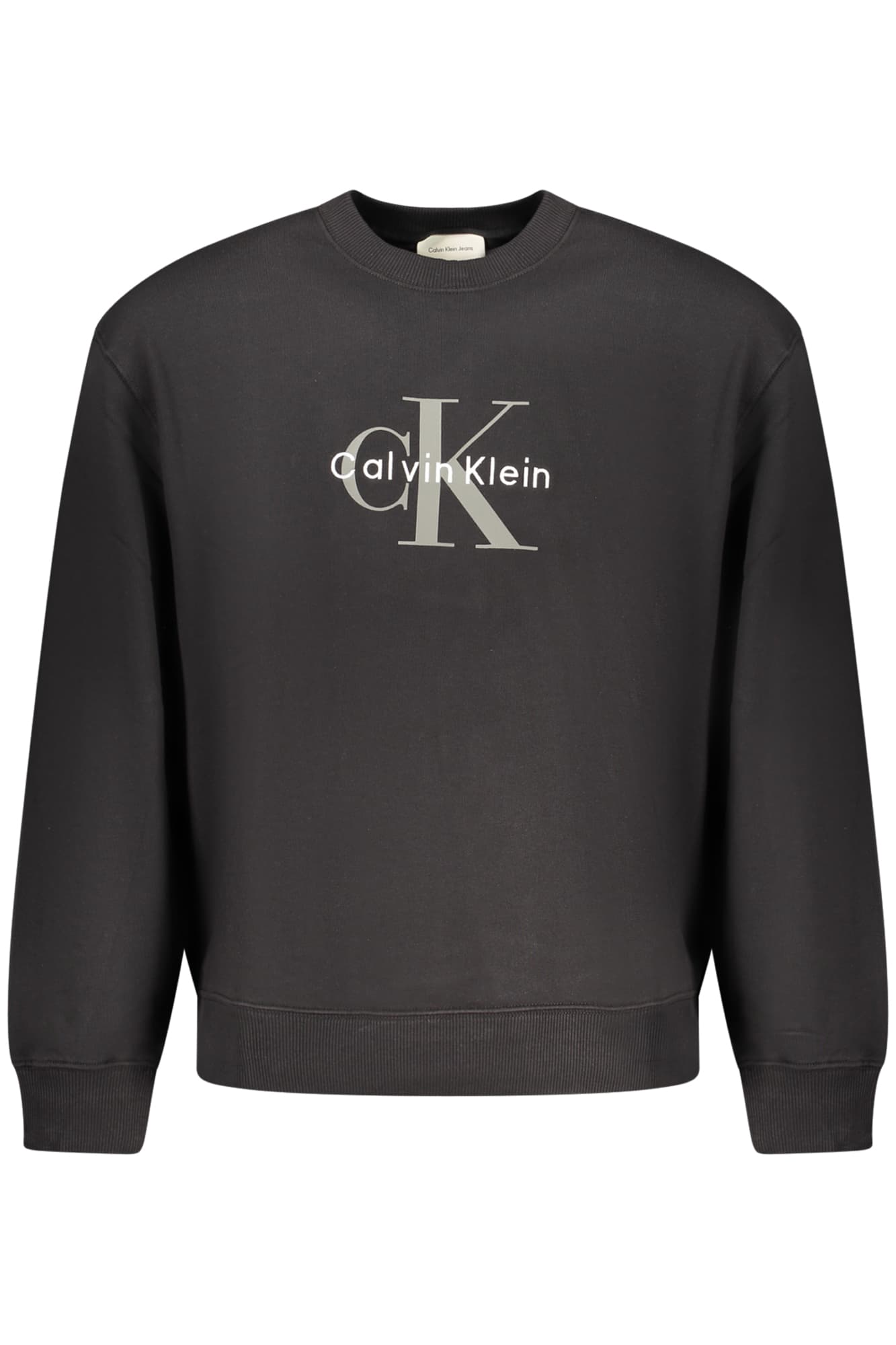 CALVIN KLEIN FELPA SENZA ZIP UOMO NERO - Immagine principale
