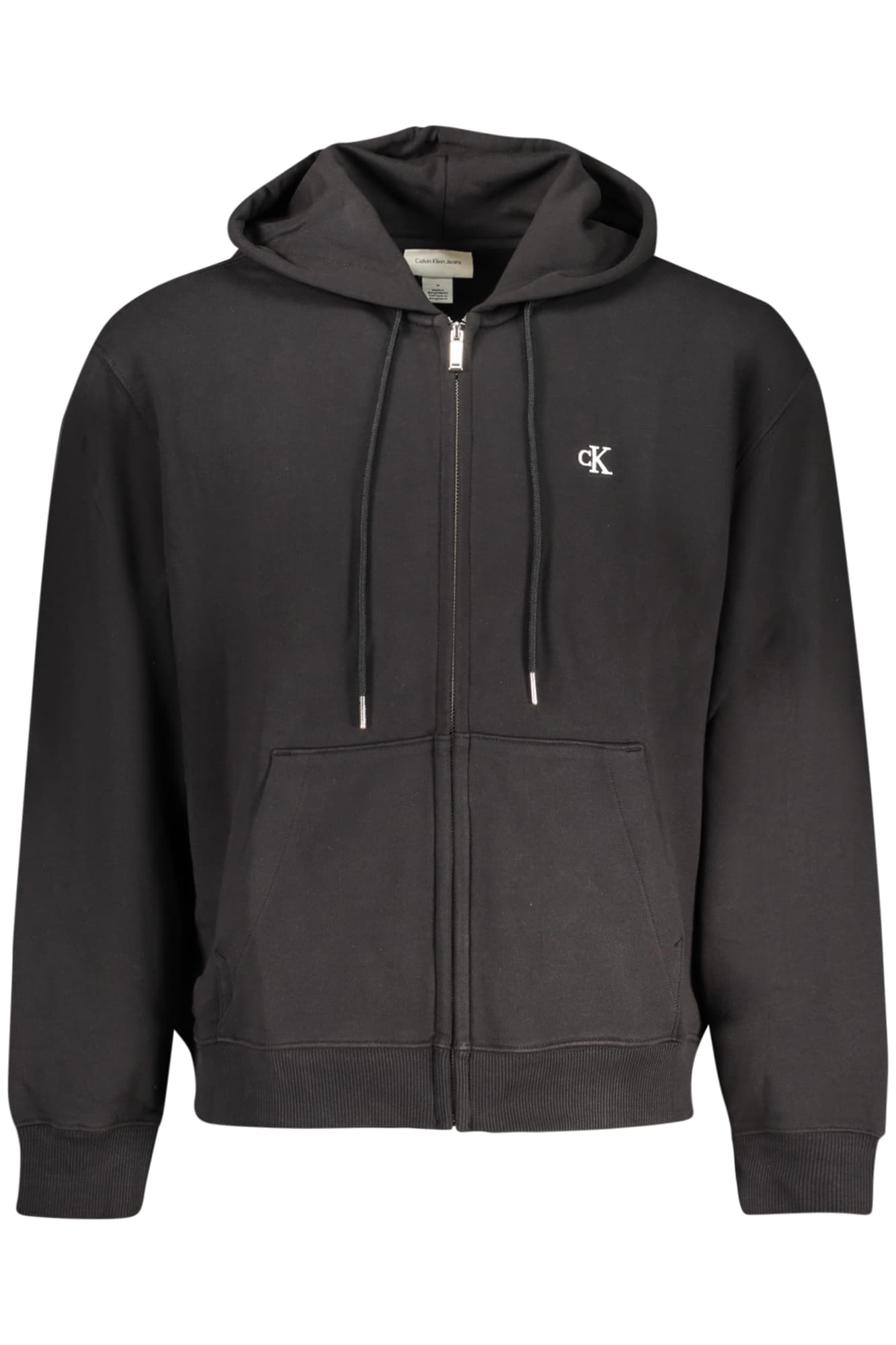 CALVIN KLEIN FELPA CON ZIP UOMO NERO - Immagine principale