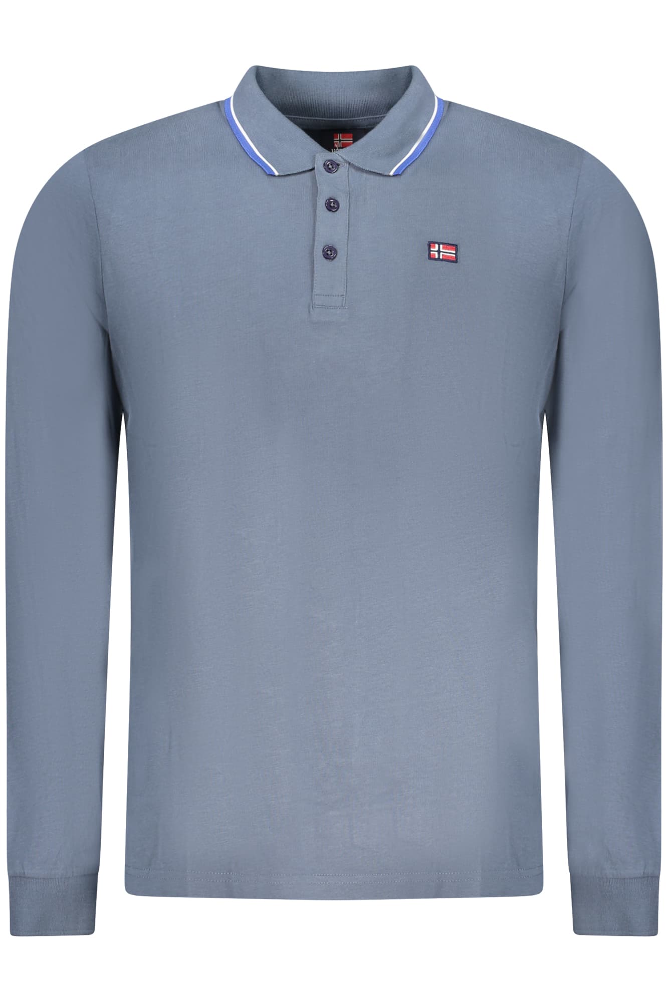 NORWAY 1963 POLO MANICHE LUNGHE UOMO BLU - Immagine 1