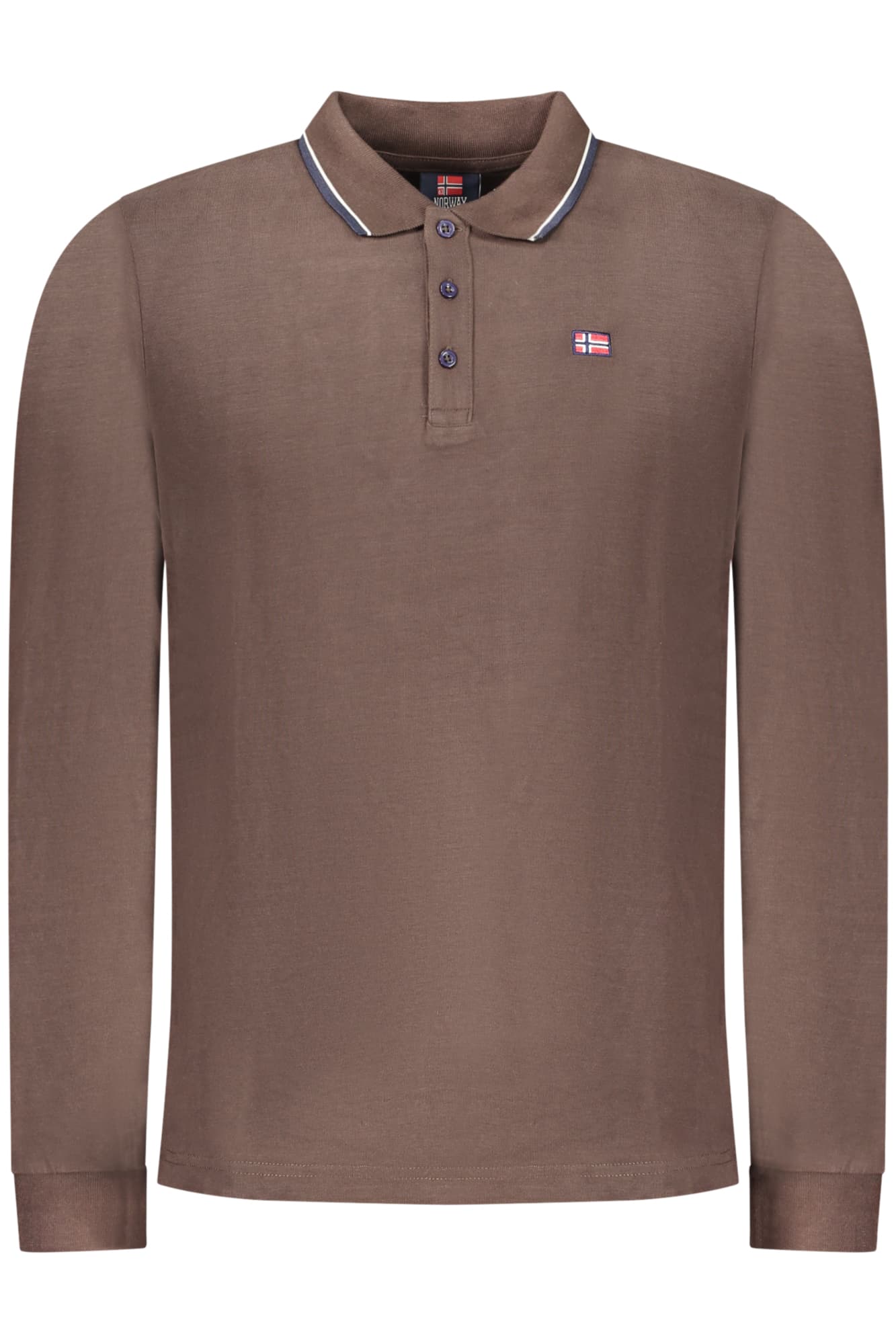 NORWAY 1963 POLO MANICHE LUNGHE UOMO MARRONE - Immagine principale