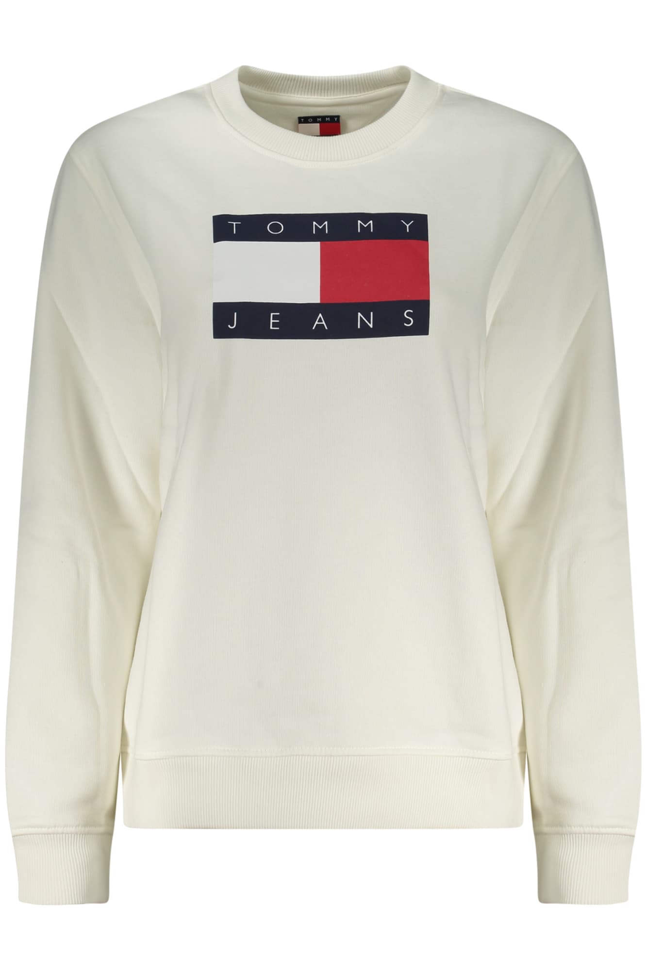 TOMMY HILFIGER FELPA SENZA ZIP DONNA BIANCO - Immagine 1