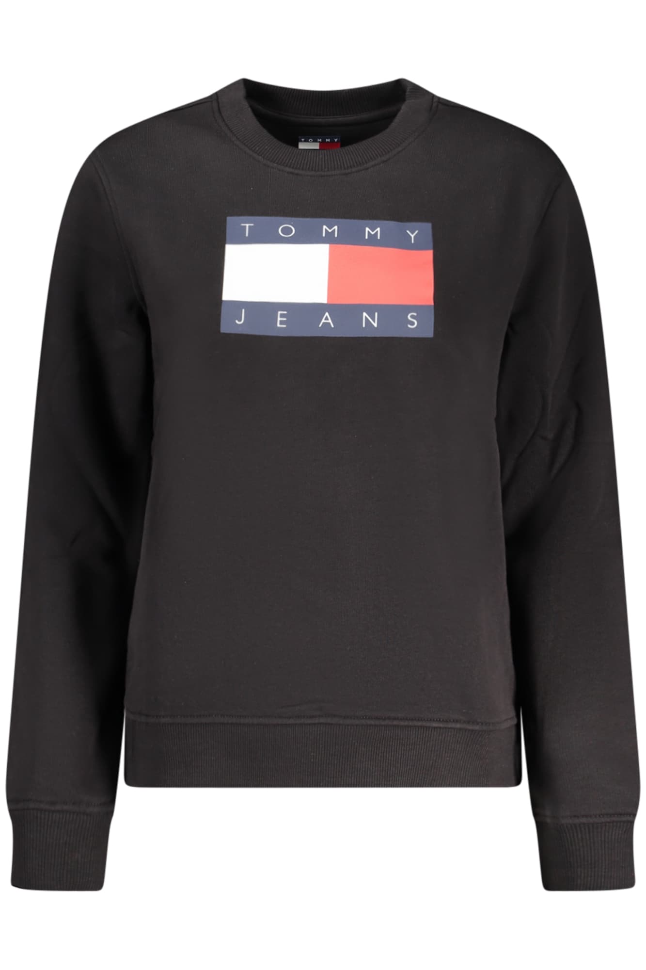 TOMMY HILFIGER FELPA SENZA ZIP DONNA NERO - Immagine 1