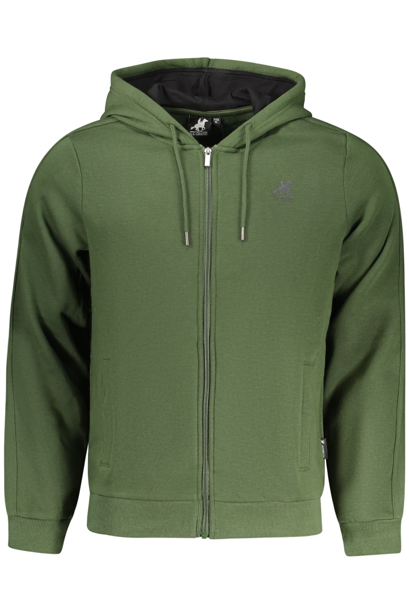 U.S. GRAND FELPA CON ZIP UOMO VERDE - Immagine 1