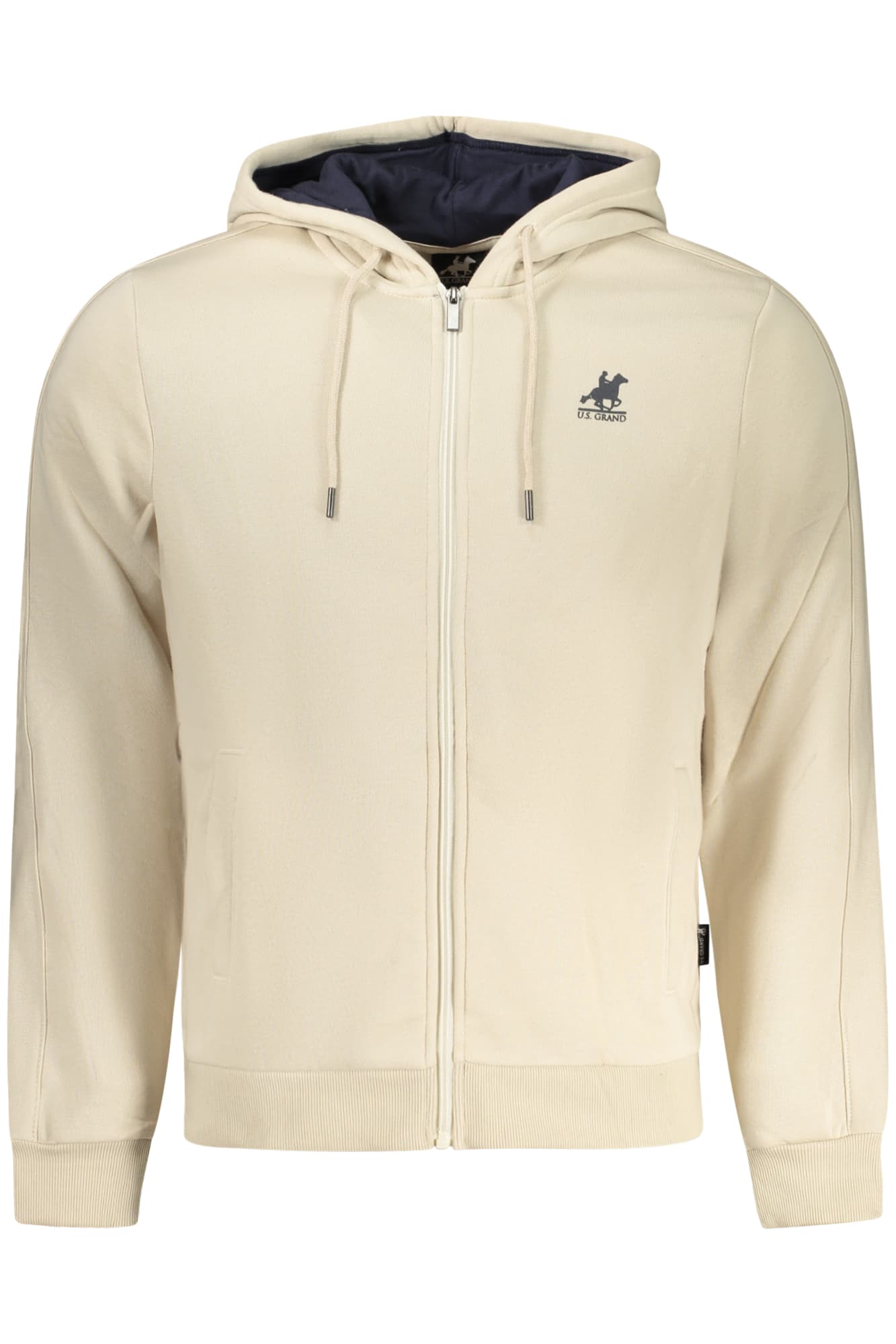 U.S. GRAND FELPA CON ZIP UOMO BEIGE - Immagine 1