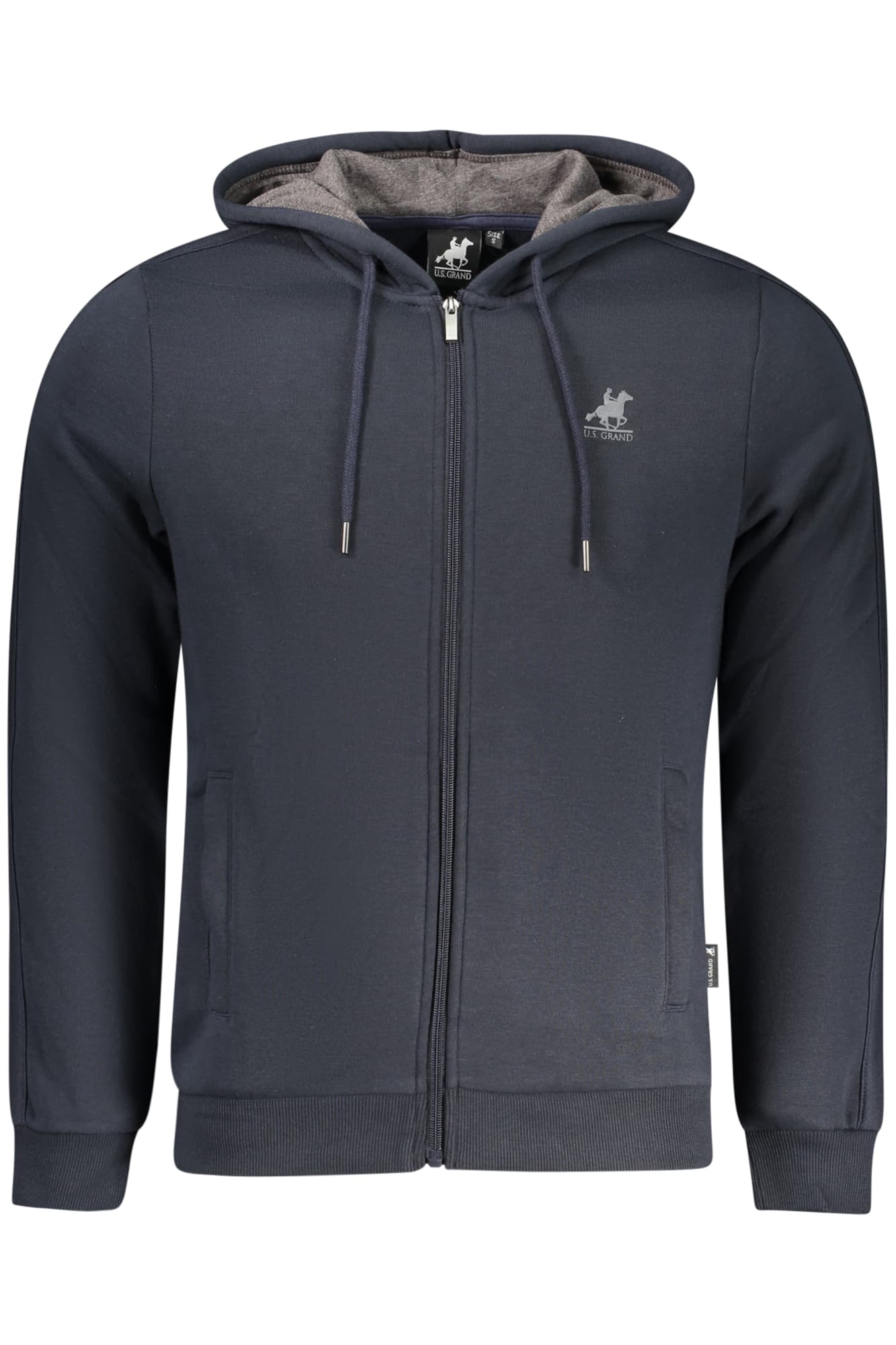 U.S. GRAND FELPA CON ZIP UOMO BLU - Immagine 1