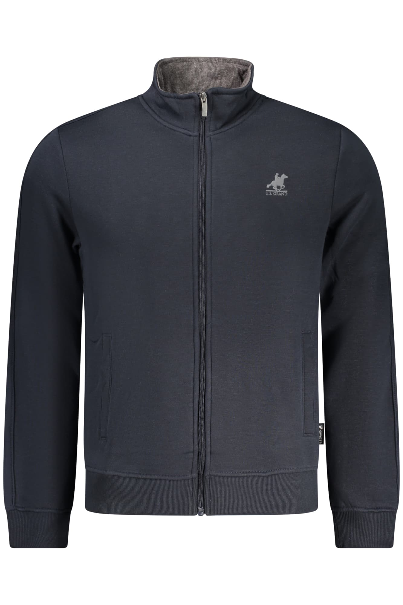 U.S. GRAND FELPA CON ZIP UOMO BLU - Immagine 1