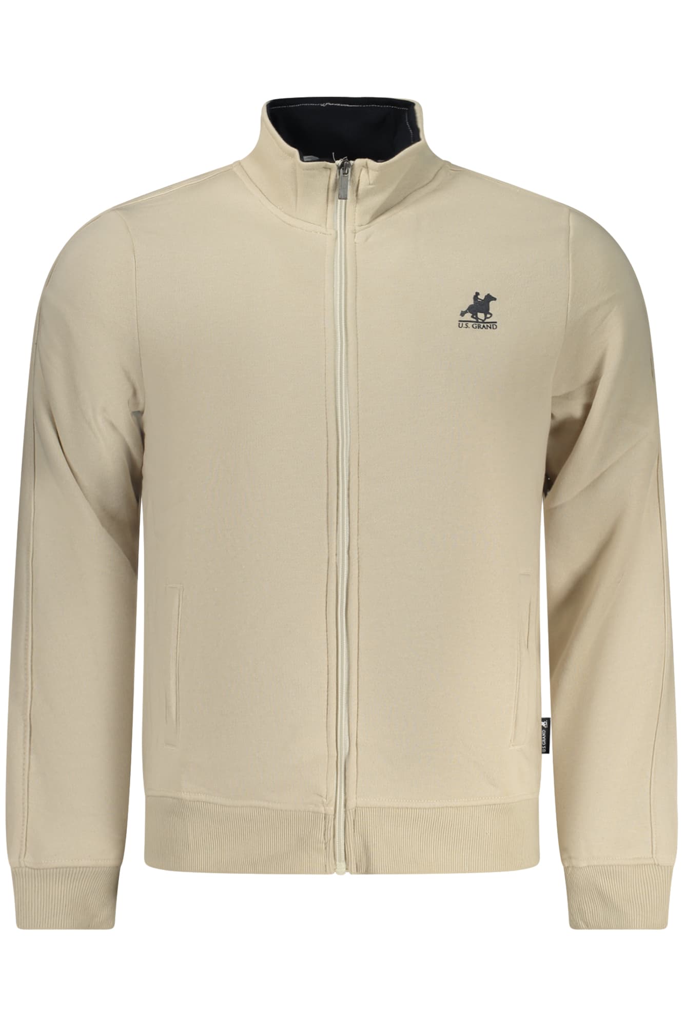 U.S. GRAND FELPA CON ZIP UOMO BEIGE - Immagine principale
