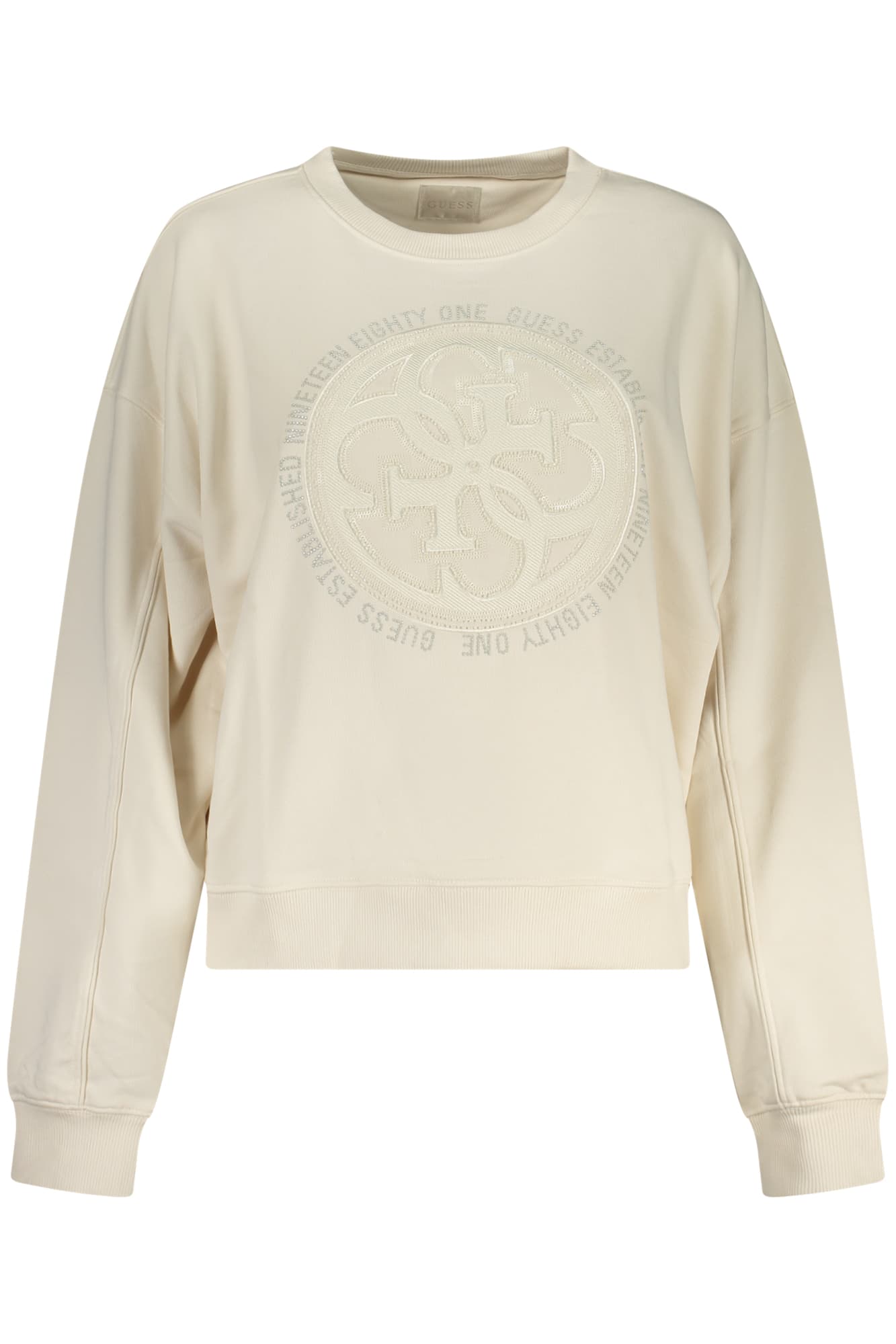 GUESS JEANS FELPA SENZA ZIP DONNA BIANCO - Immagine principale