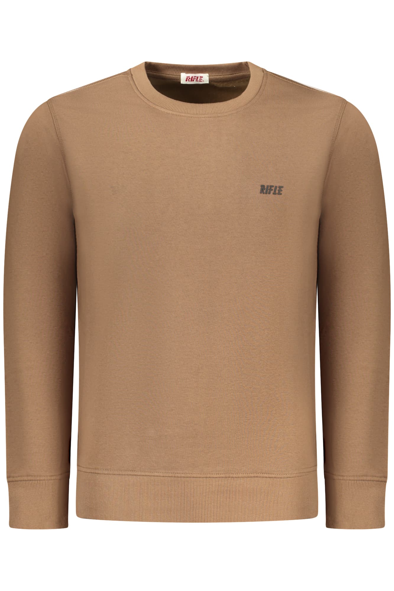 RIFLE FELPA SENZA ZIP UOMO MARRONE - Immagine 1