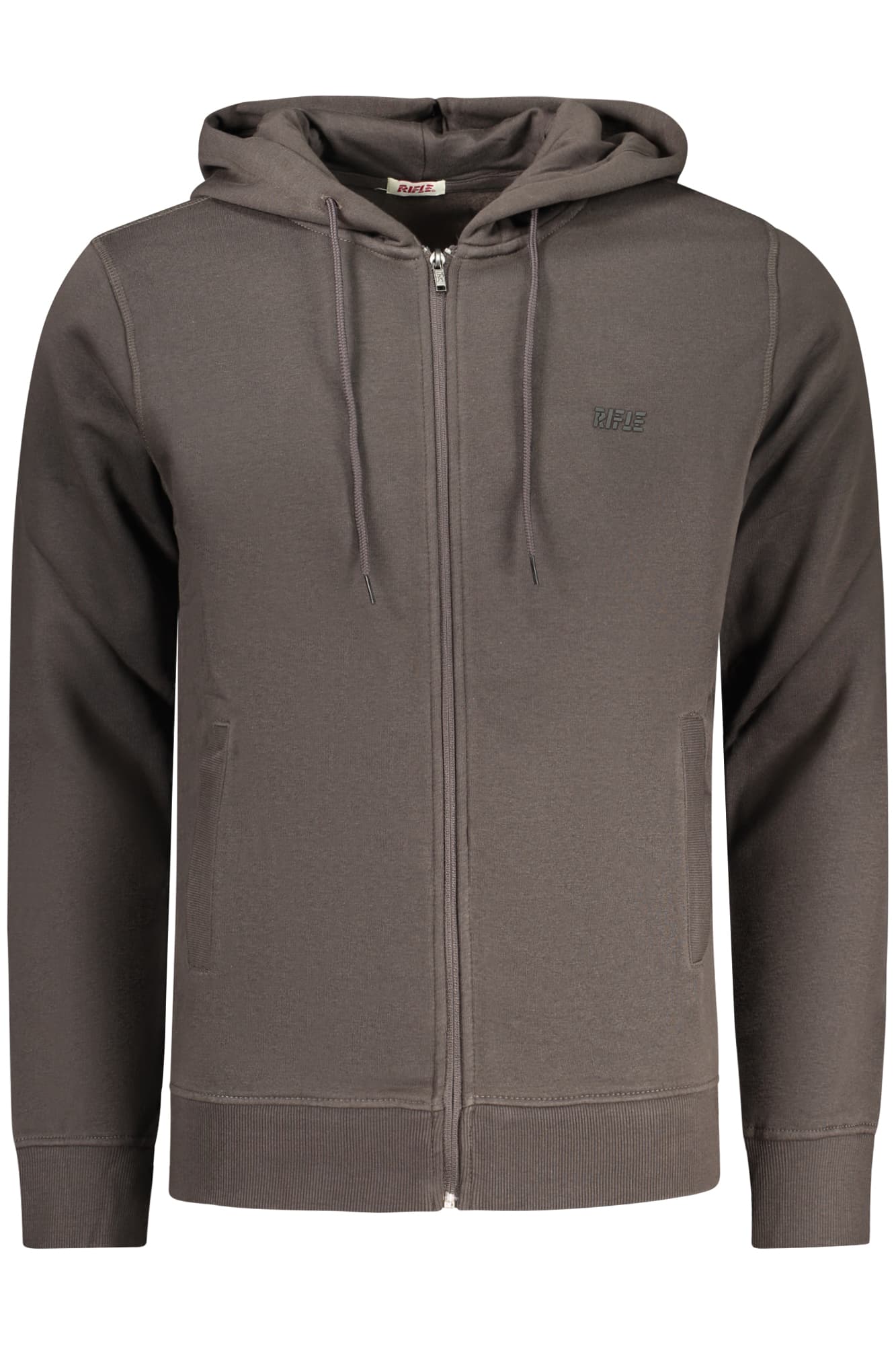 RIFLE FELPA CON ZIP UOMO GRIGIO - Immagine principale