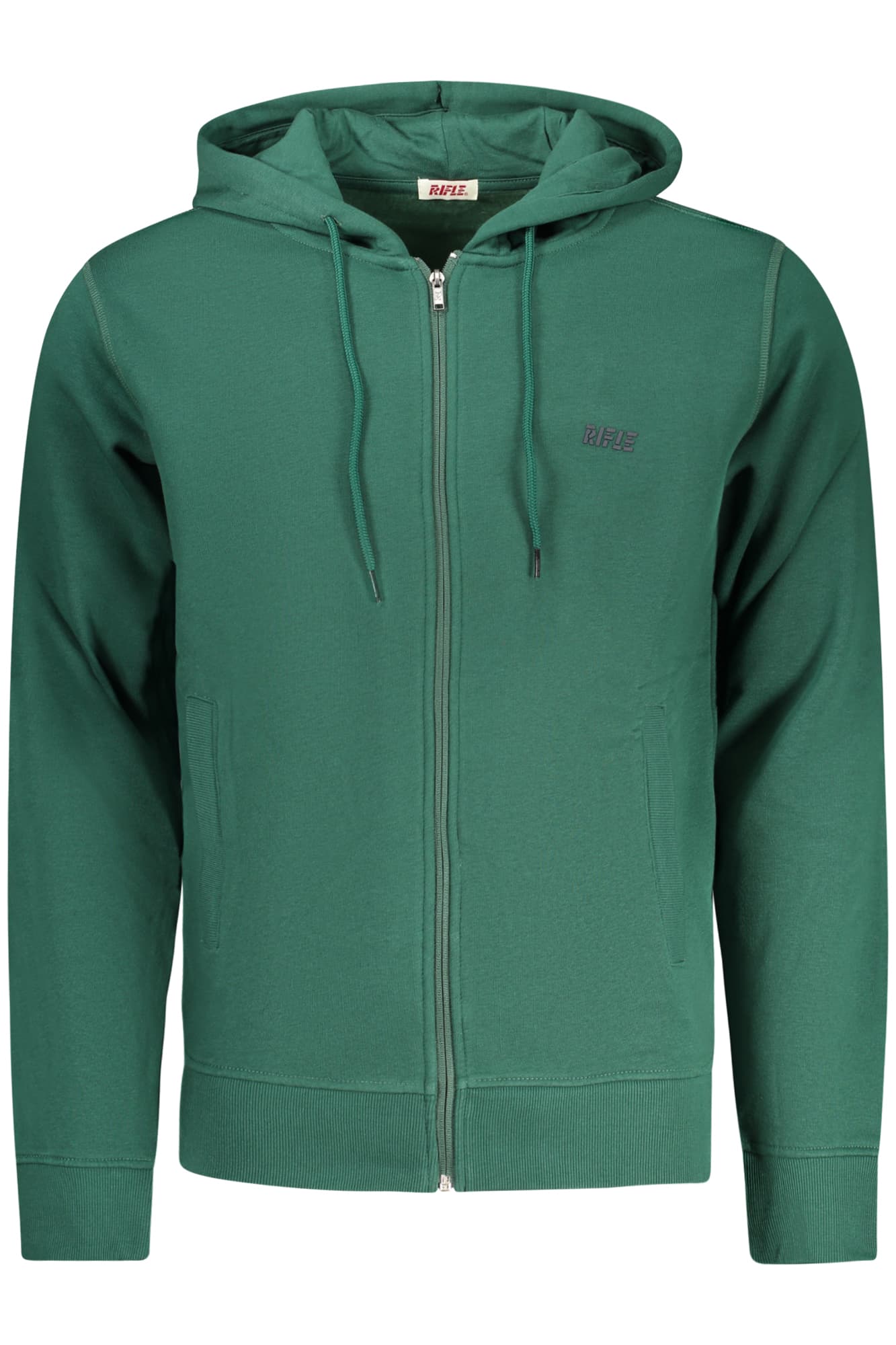 RIFLE FELPA CON ZIP UOMO VERDE - Immagine 1