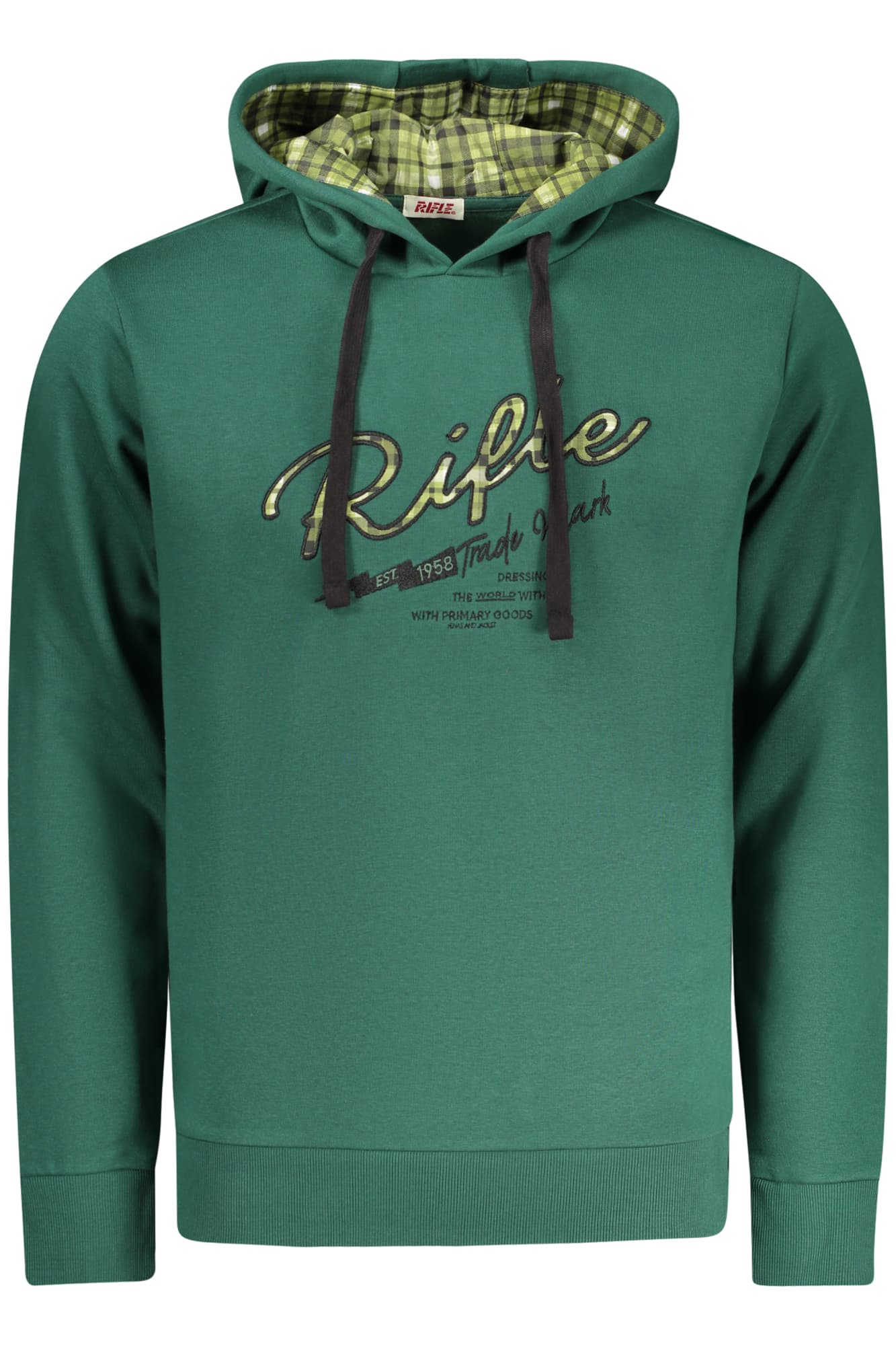 RIFLE FELPA SENZA ZIP UOMO VERDE - Immagine 1