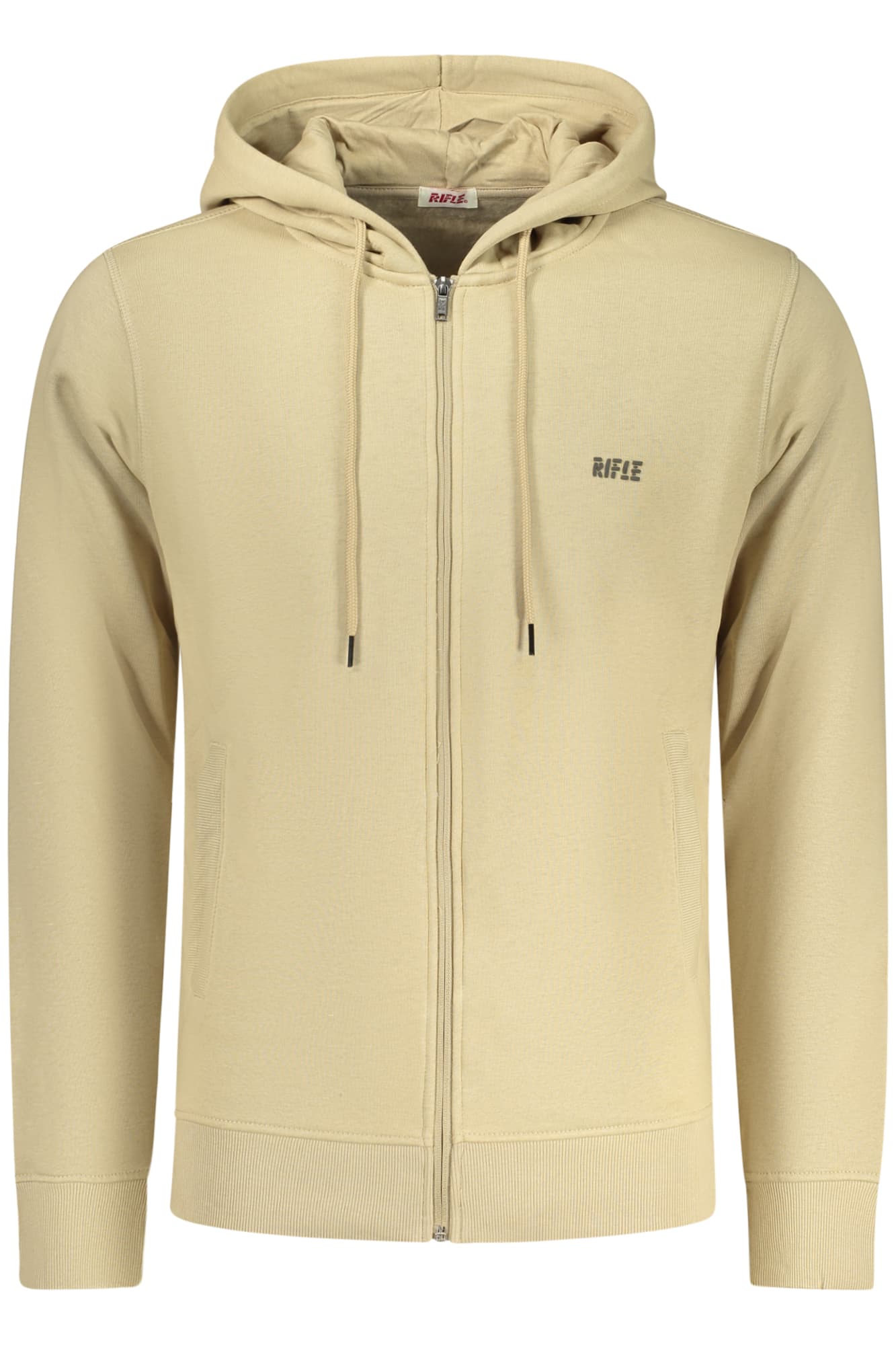 RIFLE FELPA CON ZIP UOMO BEIGE - Immagine 1
