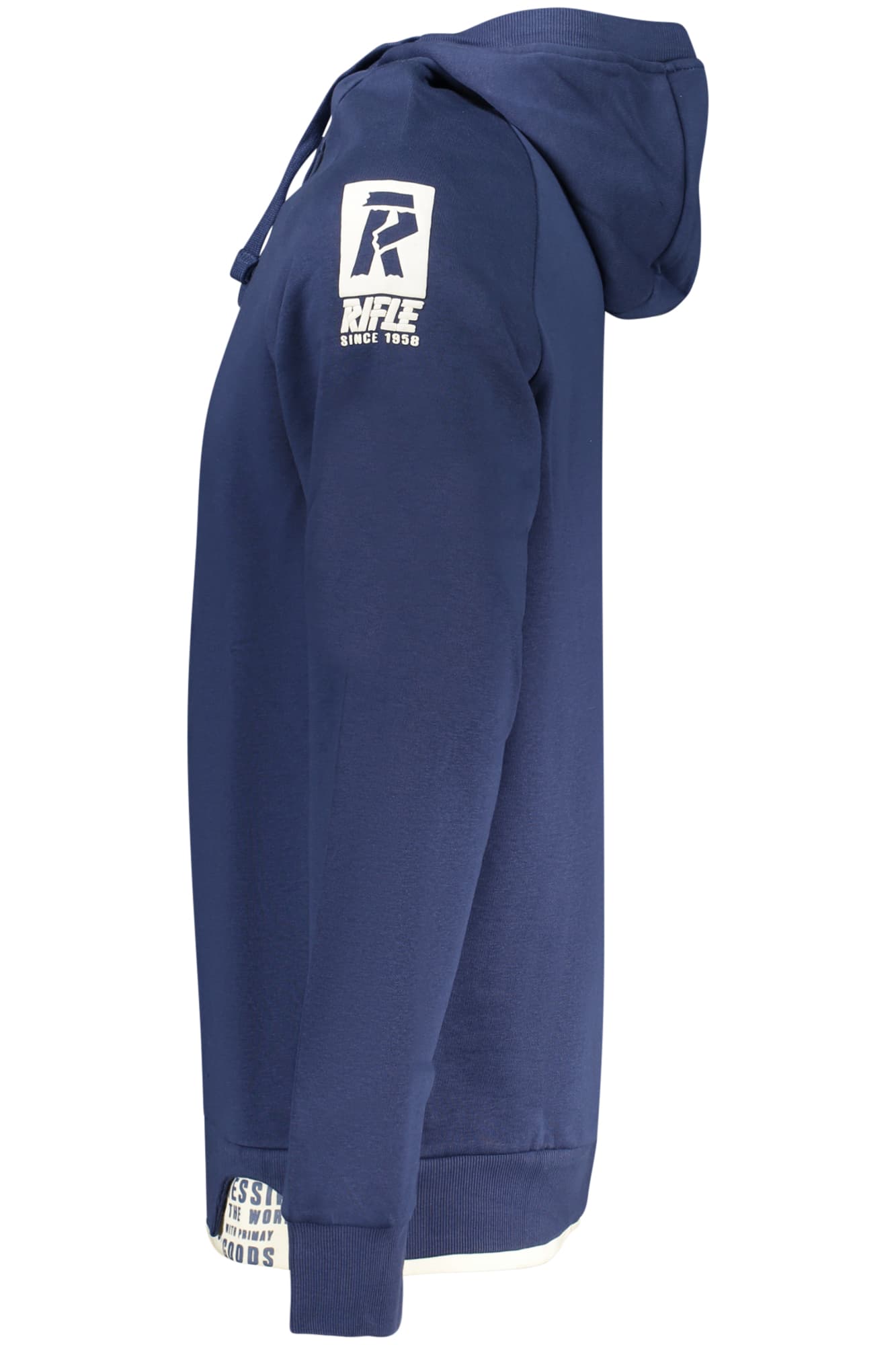 RIFLE FELPA SENZA ZIP UOMO BLU - Miniatura 3