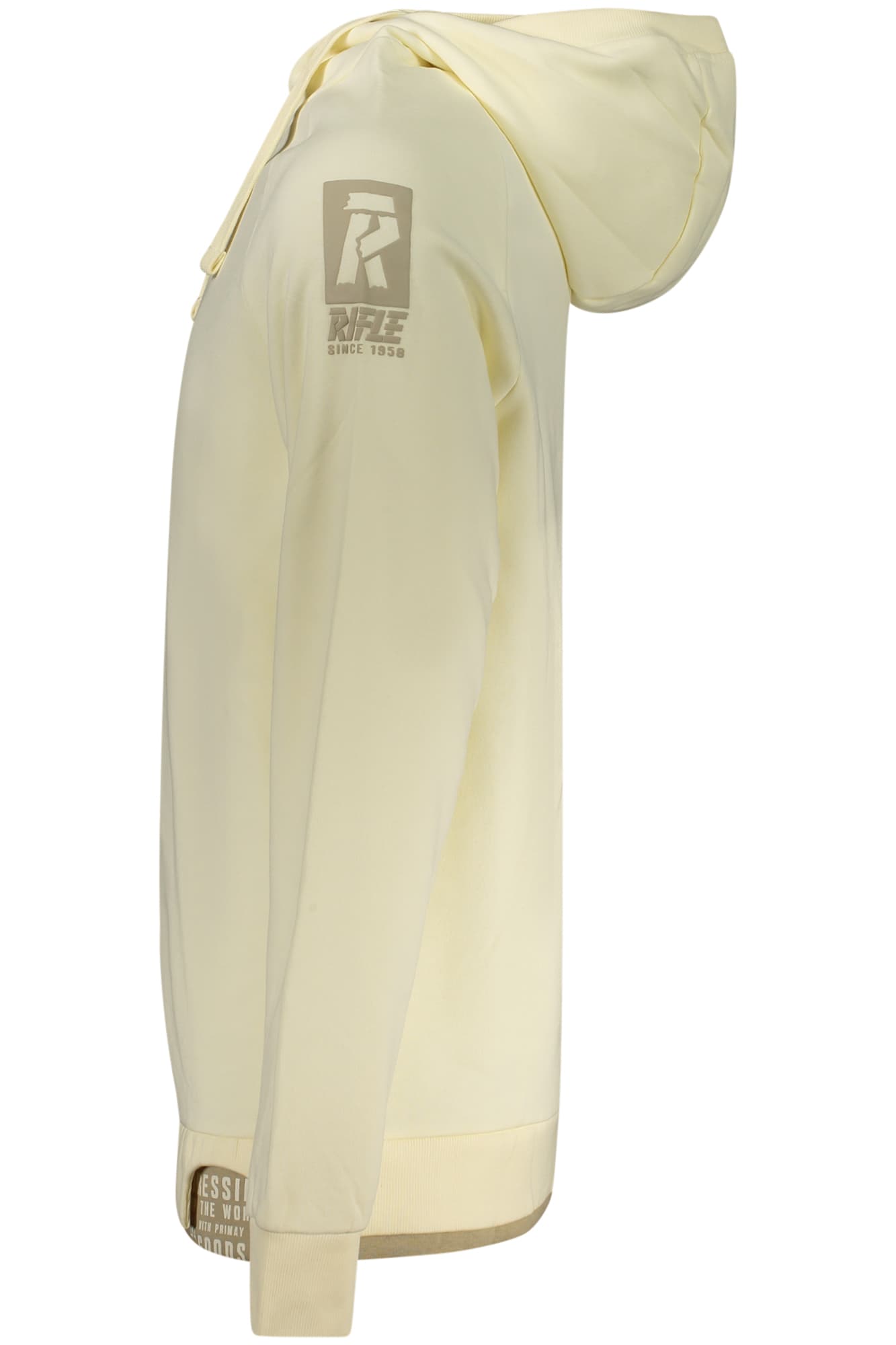 RIFLE FELPA SENZA ZIP UOMO BIANCO - Miniatura 3