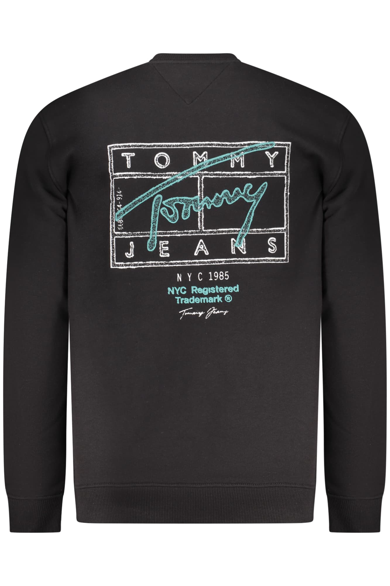 TOMMY HILFIGER FELPA SENZA ZIP UOMO NERO - Miniatura 2