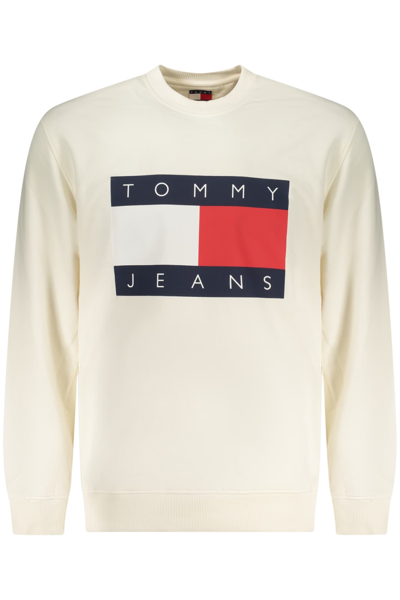 TOMMY HILFIGER FELPA SENZA ZIP UOMO BIANCO - Immagine principale