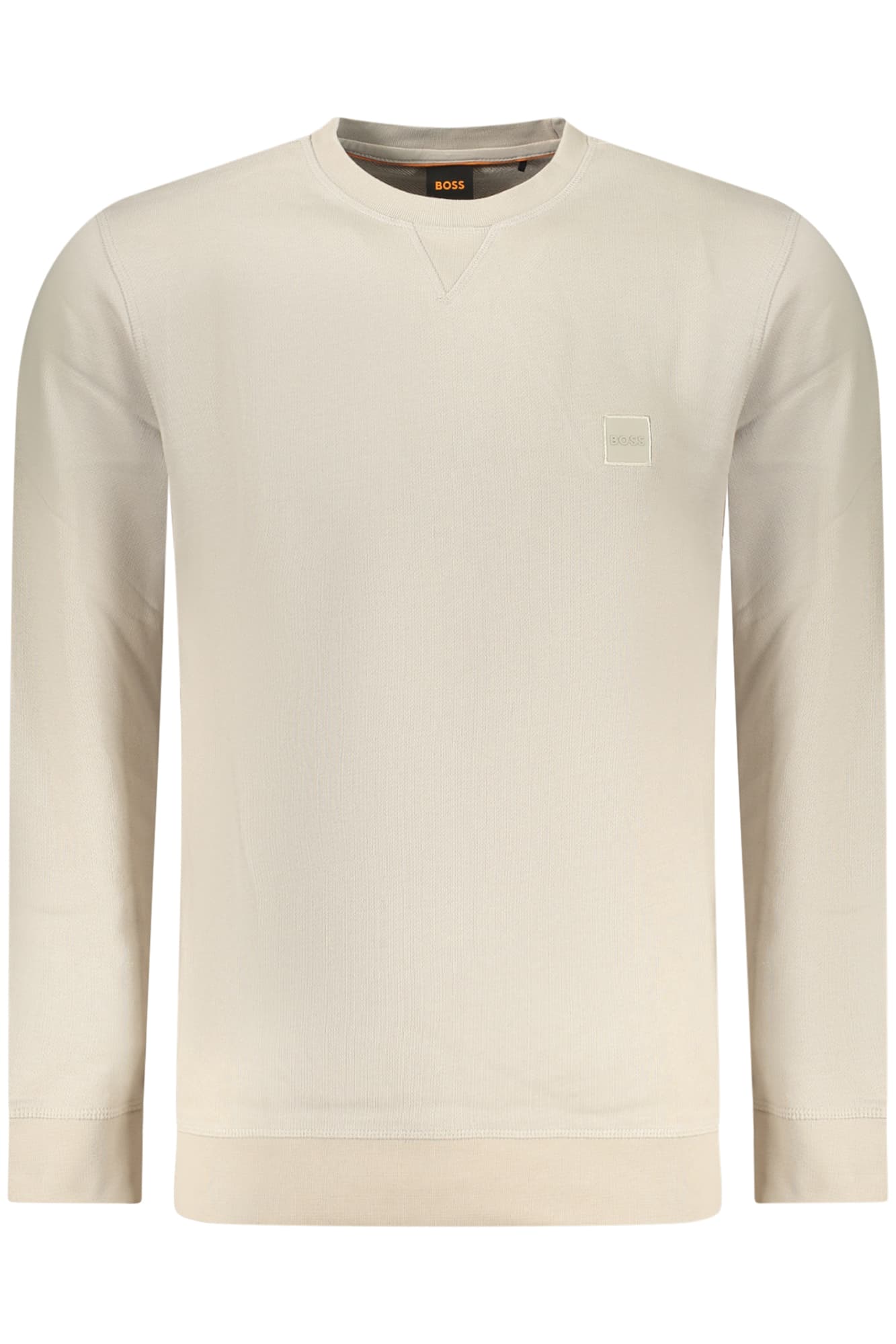 BOSS FELPA SENZA ZIP UOMO BEIGE - Immagine 1