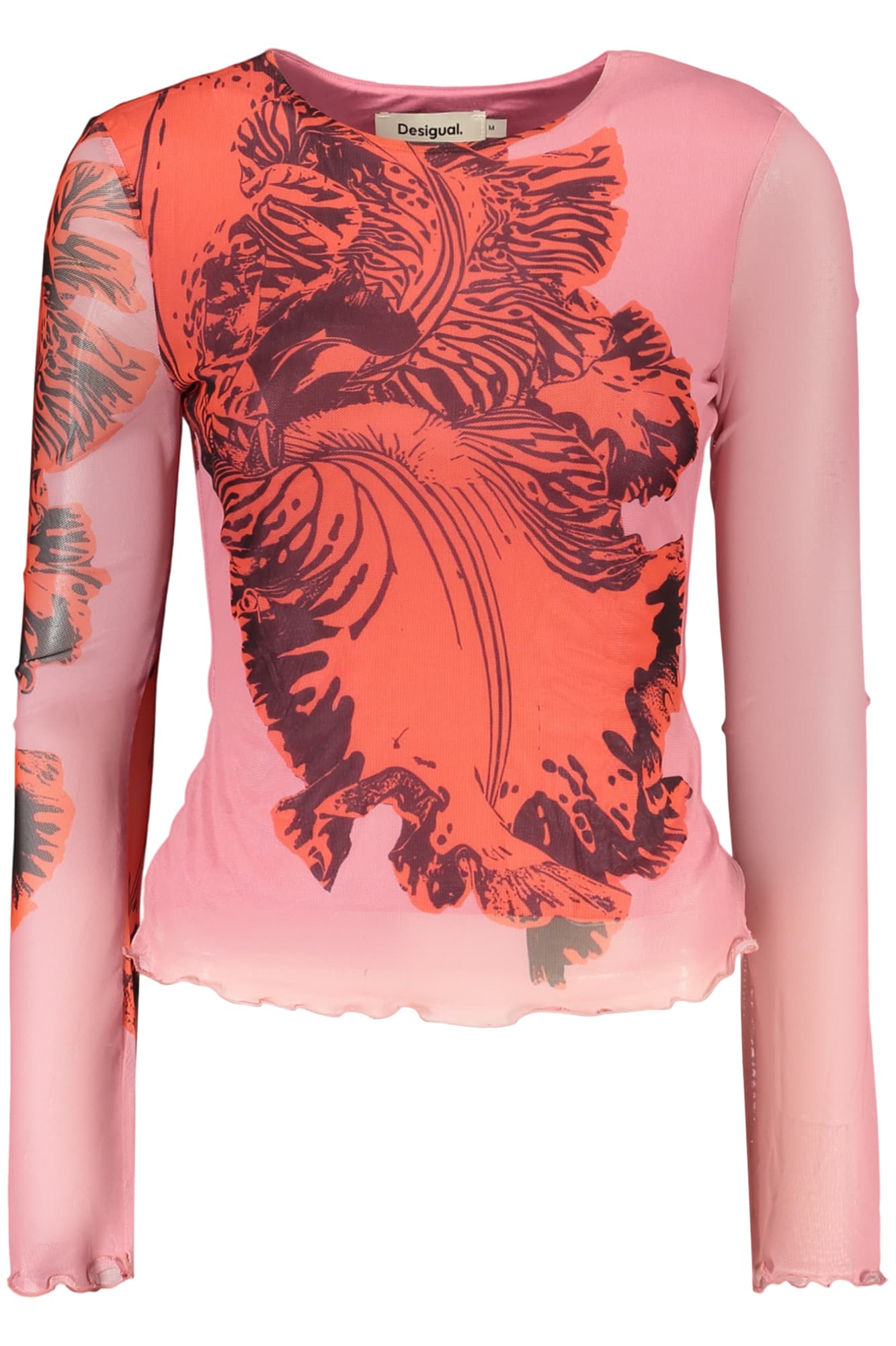DESIGUAL T-SHIRT MANICHE LUNGHE DONNA ROSA - Immagine principale