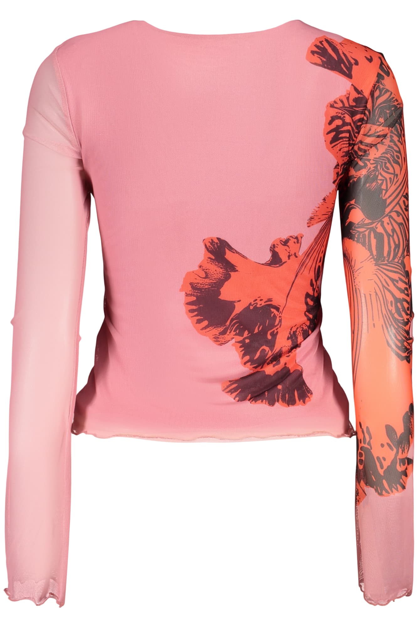 DESIGUAL T-SHIRT MANICHE LUNGHE DONNA ROSA - Miniatura 2