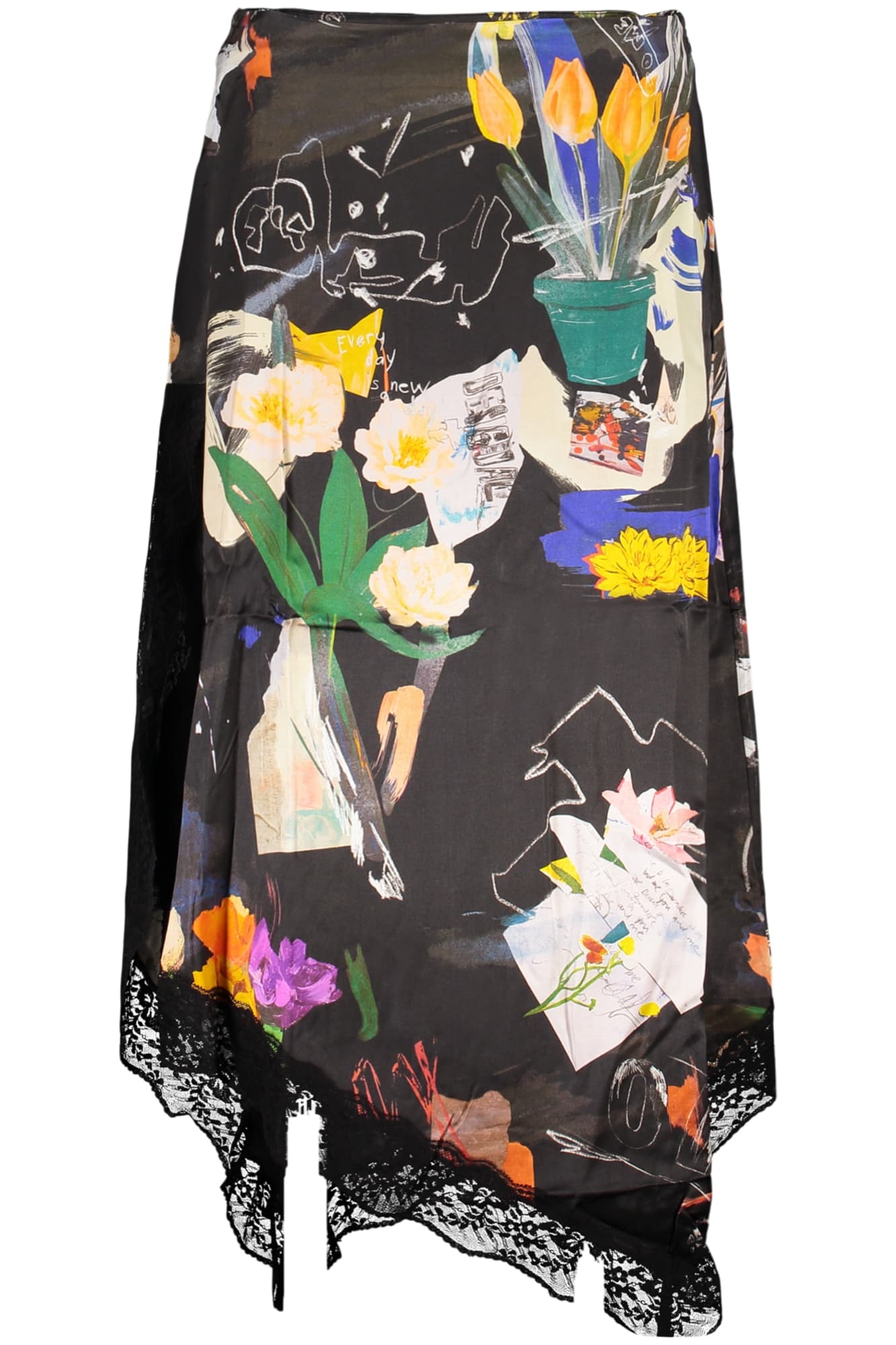 DESIGUAL GONNA LUNGA DONNA NERO - Immagine principale