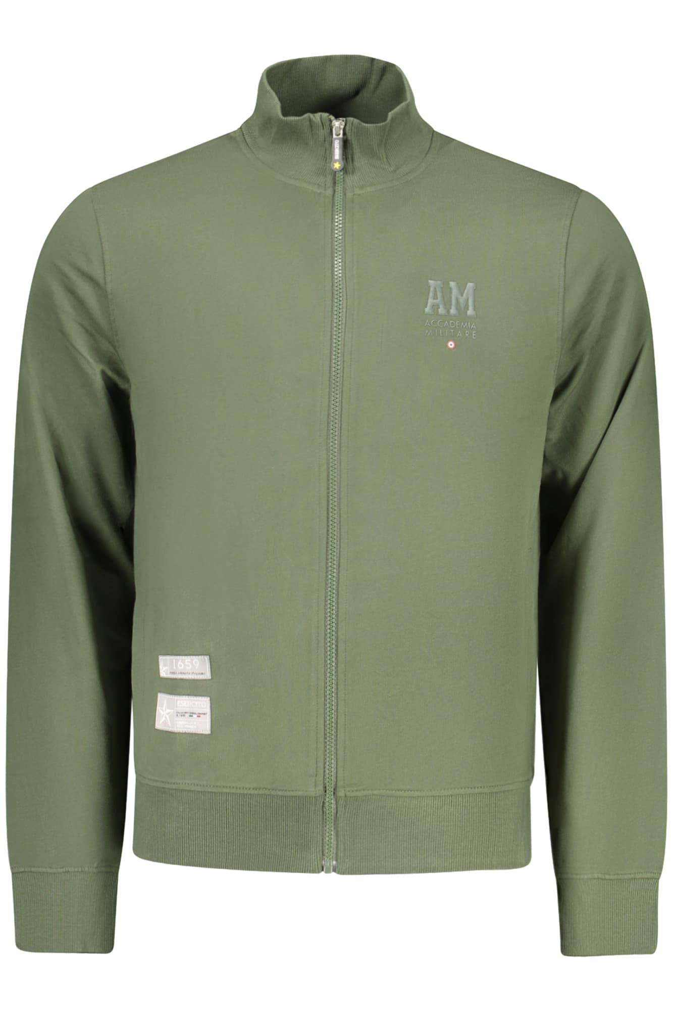 ACCADEMIA MILITARE FELPA CON ZIP UOMO VERDE - Immagine 1