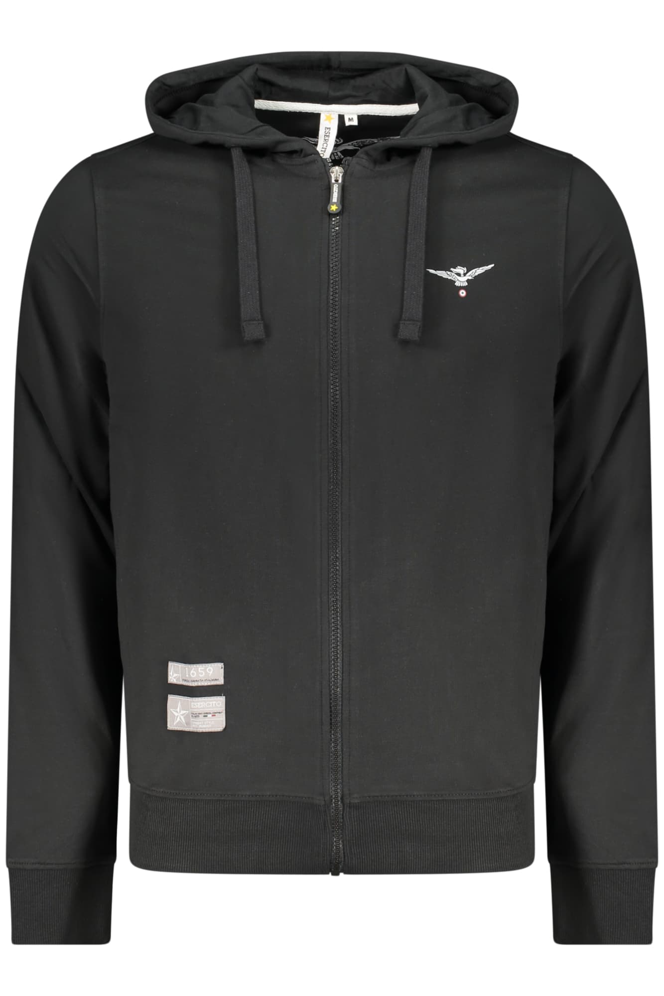 ACCADEMIA MILITARE FELPA CON ZIP UOMO NERO - Immagine 1