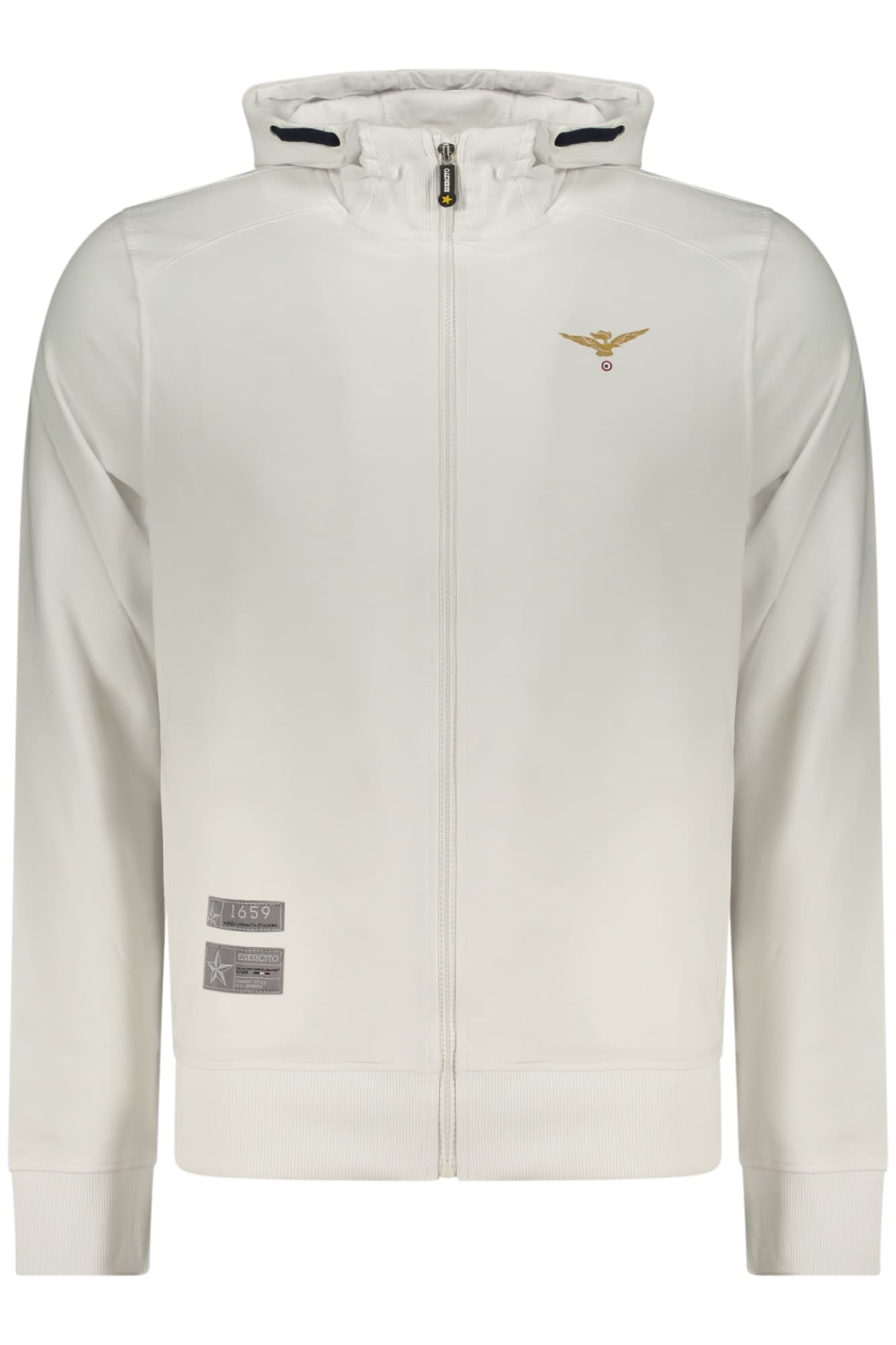 ACCADEMIA MILITARE FELPA CON ZIP UOMO BIANCO - Immagine 1