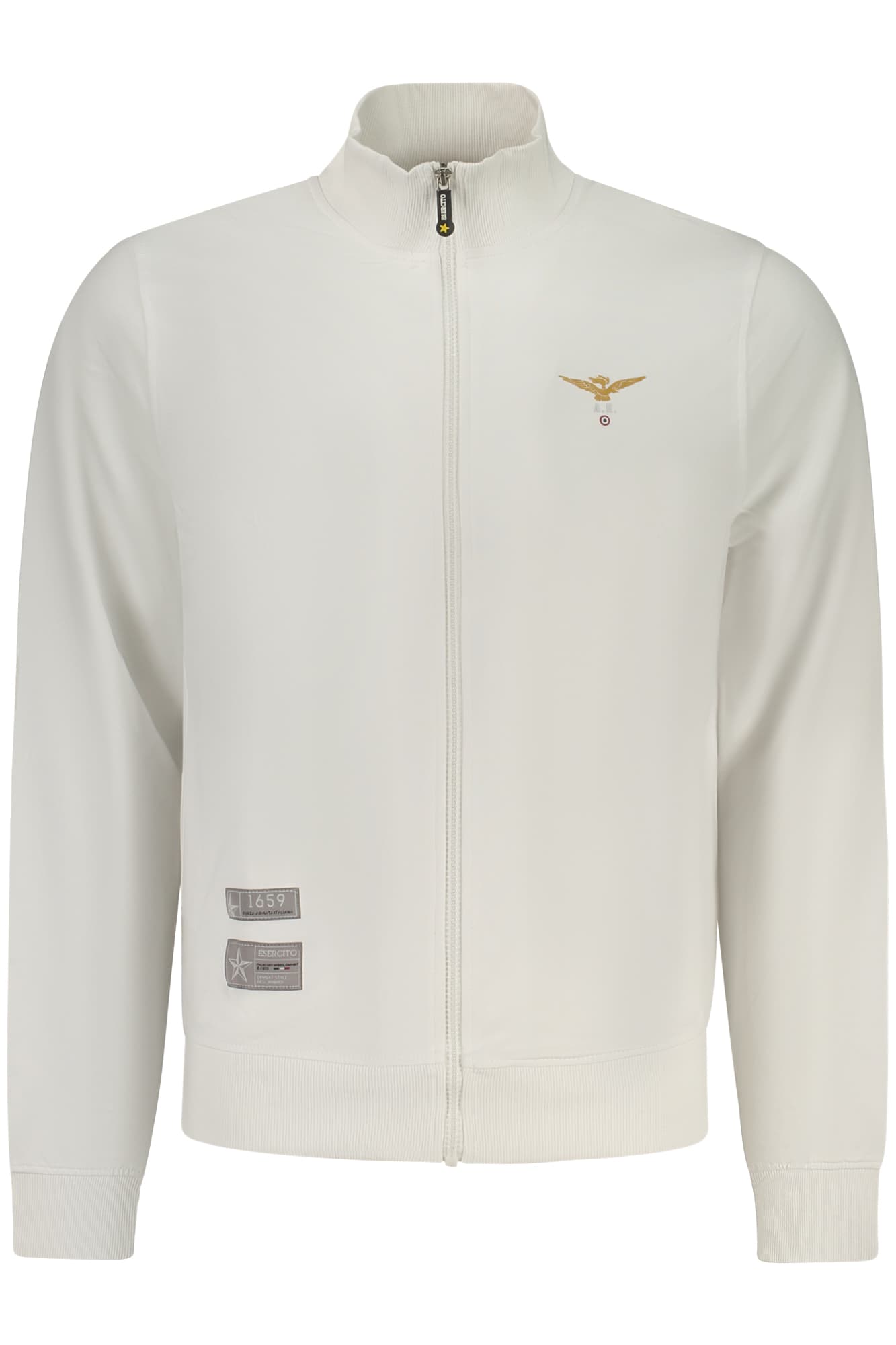 ACCADEMIA MILITARE FELPA CON ZIP UOMO BIANCO - Immagine 1
