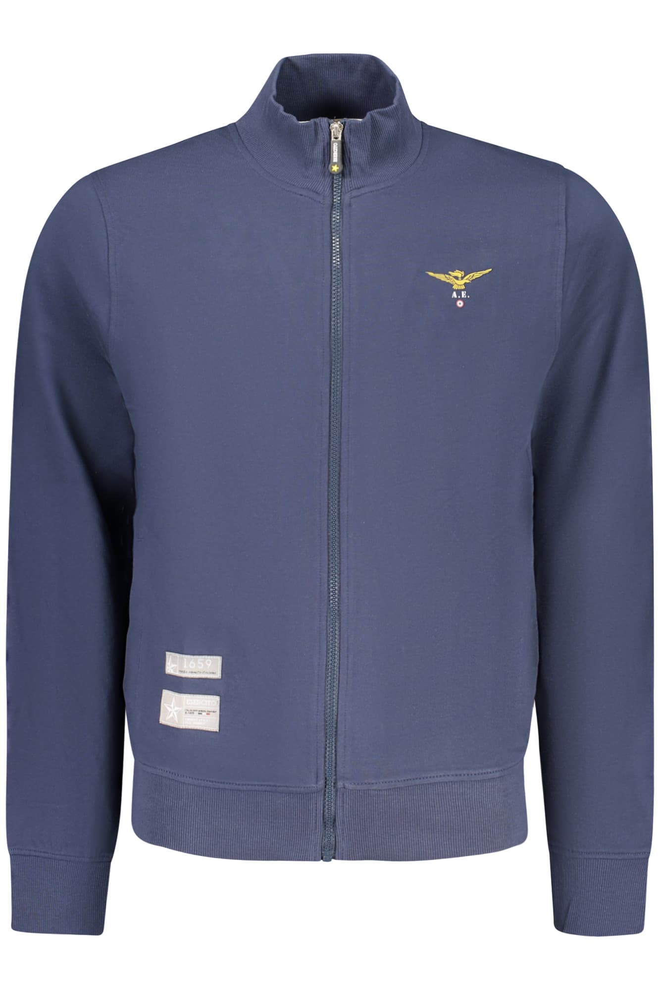 ACCADEMIA MILITARE FELPA CON ZIP UOMO BLU - Immagine 1